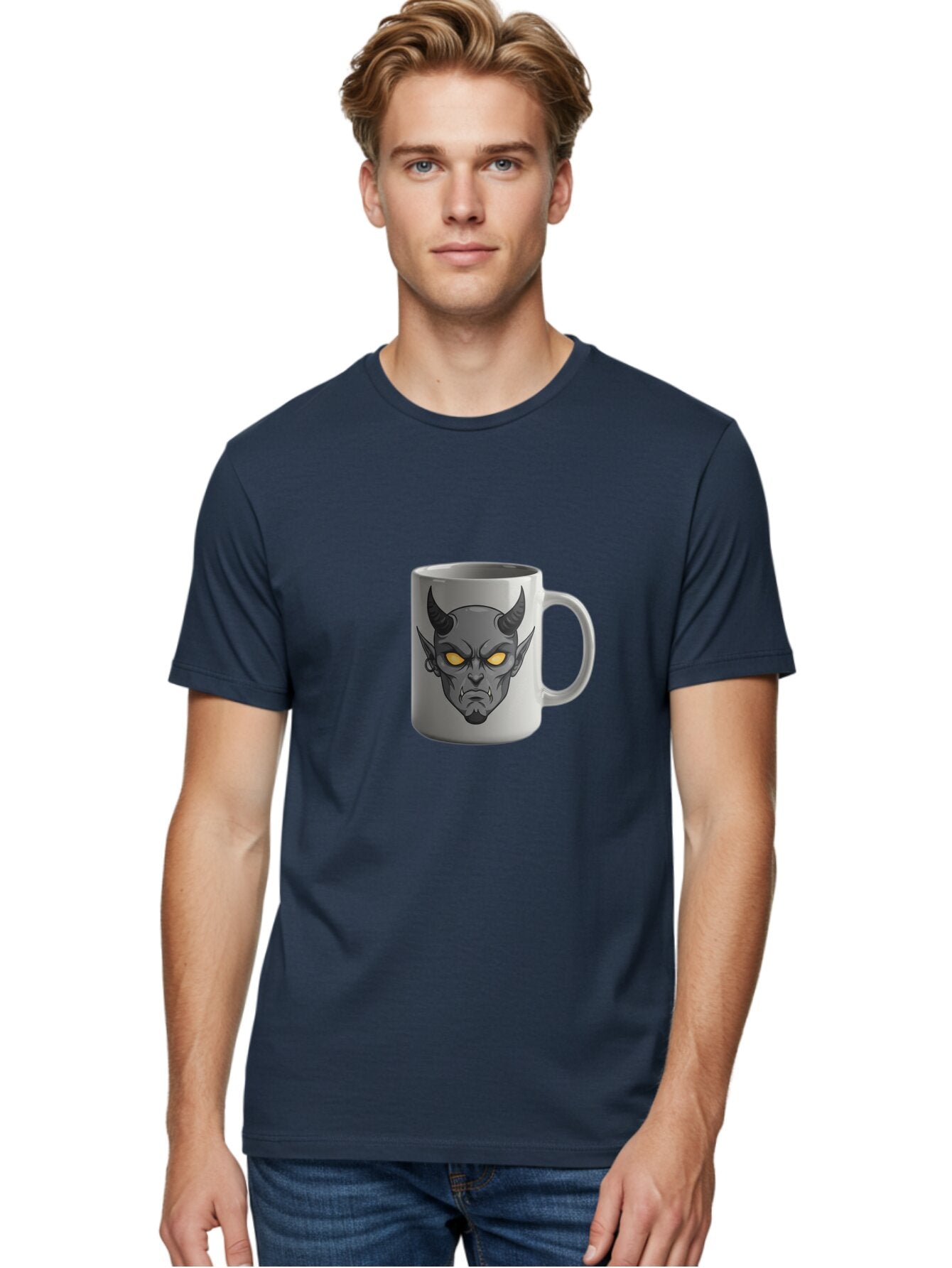 Devil-Mug-1 Men'S Graphic Tee, 100% Cotton, Comfortable Casual Summer Wear, Machine Washable, Vintage Camera, Old Camera, Antique Camera, Black Camera, Classic Photography, Photography Equipment, Nostalgic Device, Film Camera, Camera Art Baq683 16