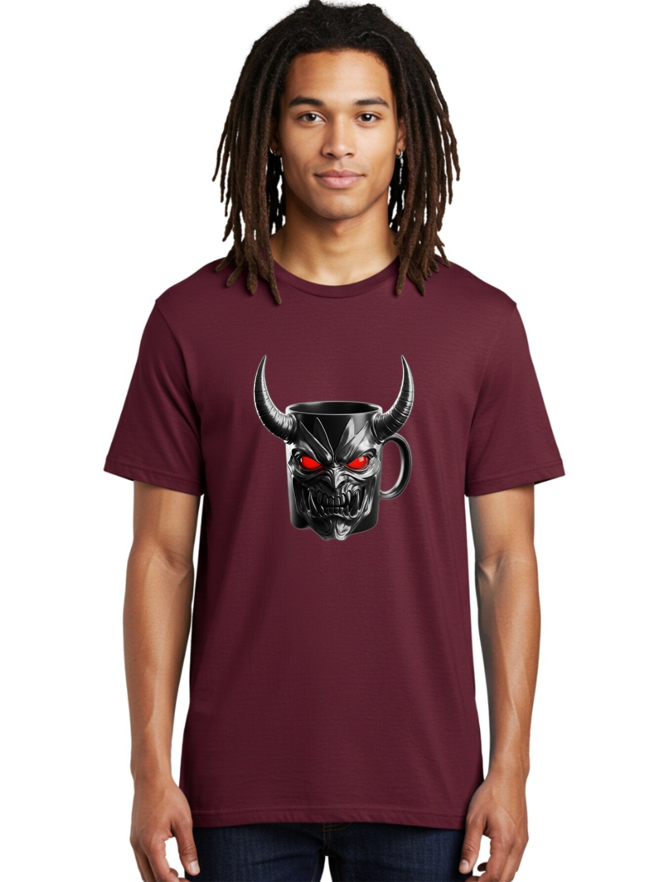 Devil-Mug-2 Men'S Graphic Tee, 100% Cotton, Comfortable Casual Summer Wear, Machine Washable, Vintage Camera, Old Camera, Antique Camera, Black Camera, Classic Photography, Photography Equipment, Nostalgic Device, Film Camera, Camera Art Baq684 24