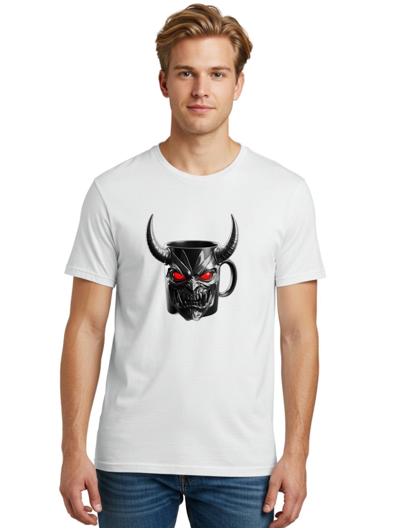 Devil-Mug-2 Men'S Graphic Tee, 100% Cotton, Comfortable Casual Summer Wear, Machine Washable, Vintage Camera, Old Camera, Antique Camera, Black Camera, Classic Photography, Photography Equipment, Nostalgic Device, Film Camera, Camera Art Baq684 20
