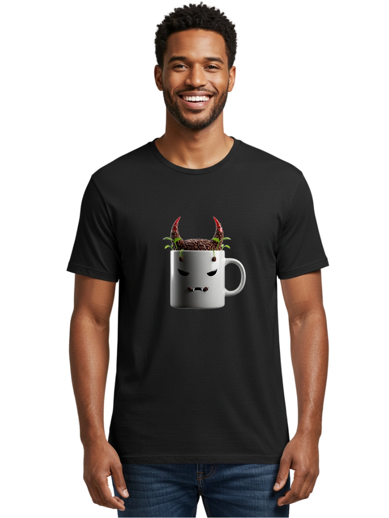 Devilish-Coffee-Mug-1 Men'S Graphic Tee, 100% Cotton, Comfortable Casual Summer Wear, Machine Washable, Vintage Camera, Old Camera, Antique Camera, Black Camera, Classic Photography, Photography Equipment, Nostalgic Device, Film Camera, Baq686 16