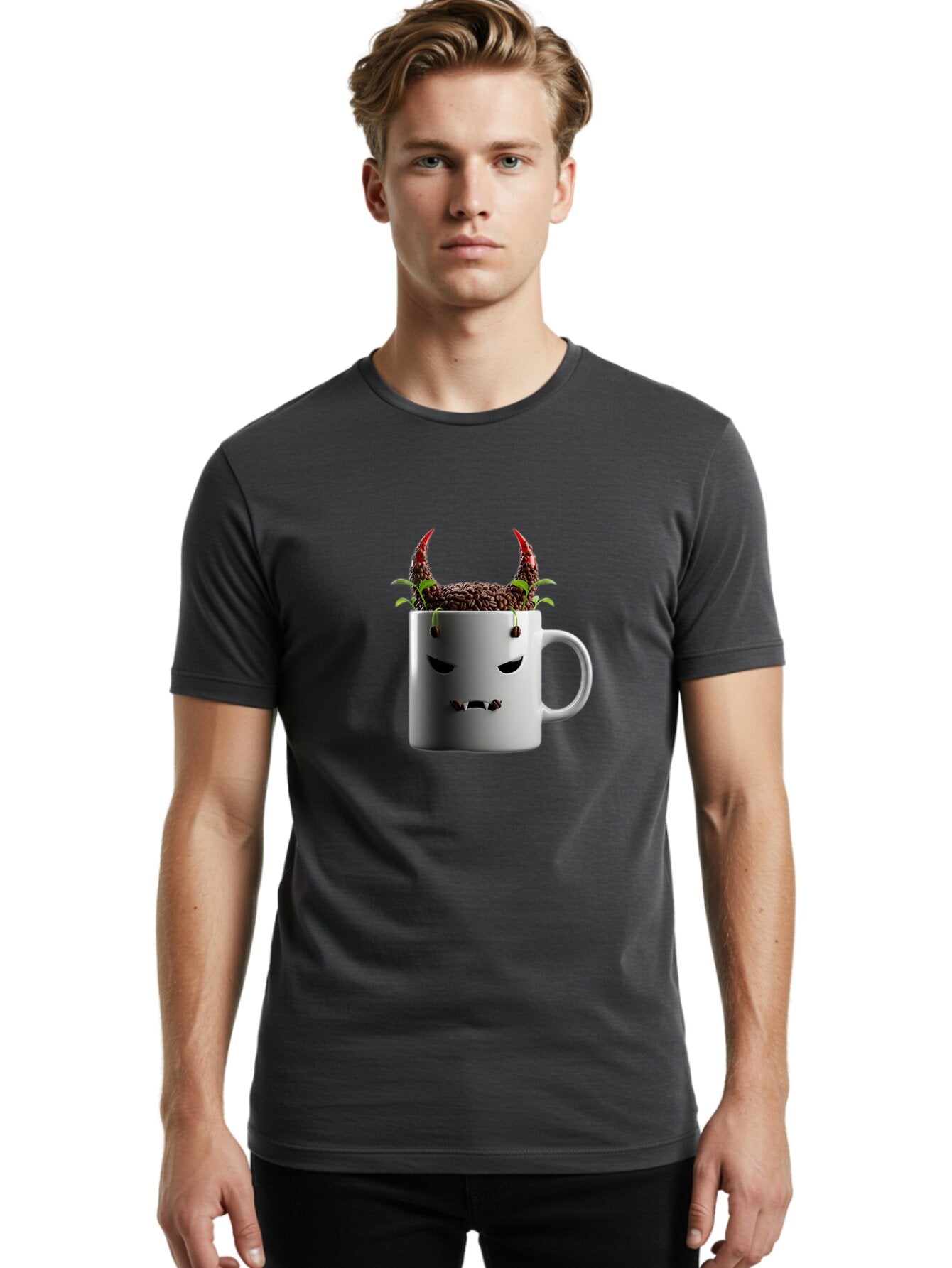Devilish-Coffee-Mug-1 Men'S Graphic Tee, 100% Cotton, Comfortable Casual Summer Wear, Machine Washable, Vintage Camera, Old Camera, Antique Camera, Black Camera, Classic Photography, Photography Equipment, Nostalgic Device, Film Camera, Baq686 29