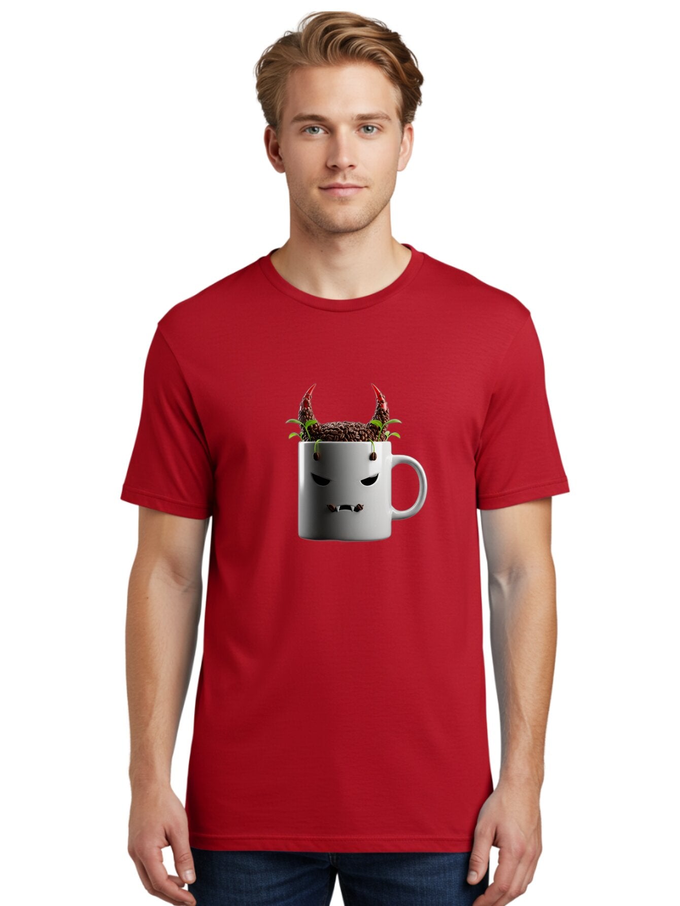 Devilish-Coffee-Mug-1 Men'S Graphic Tee, 100% Cotton, Comfortable Casual Summer Wear, Machine Washable, Vintage Camera, Old Camera, Antique Camera, Black Camera, Classic Photography, Photography Equipment, Nostalgic Device, Film Camera, Baq686 21