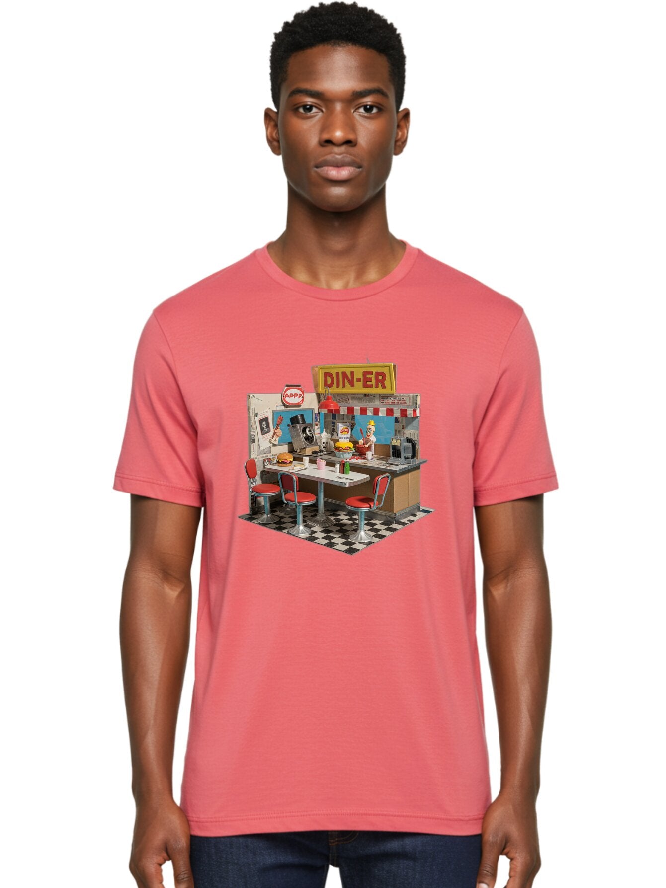 Din-Er Men'S Graphic Tee, 100% Cotton, Comfortable Casual Summer Wear, Machine Washable, Vintage Camera, Old Camera, Antique Camera, Black Camera, Classic Photography, Photography Equipment, Nostalgic Device, Film Camera, Camera Art Baq690 16