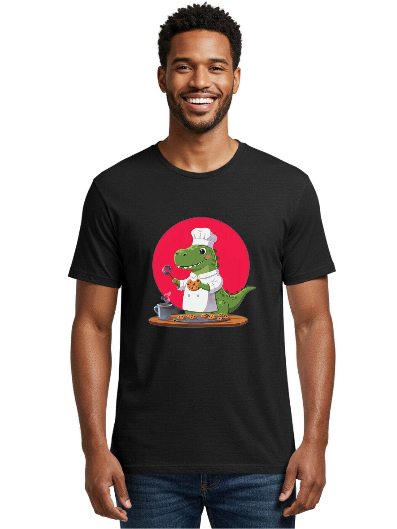 Dino-Chef Men'S Graphic Tee, 100% Cotton, Comfortable Casual Summer Wear, Machine Washable, Vintage Camera, Old Camera, Antique Camera, Black Camera, Classic Photography, Photography Equipment, Nostalgic Device, Film Camera, Camera Art Baq692 24