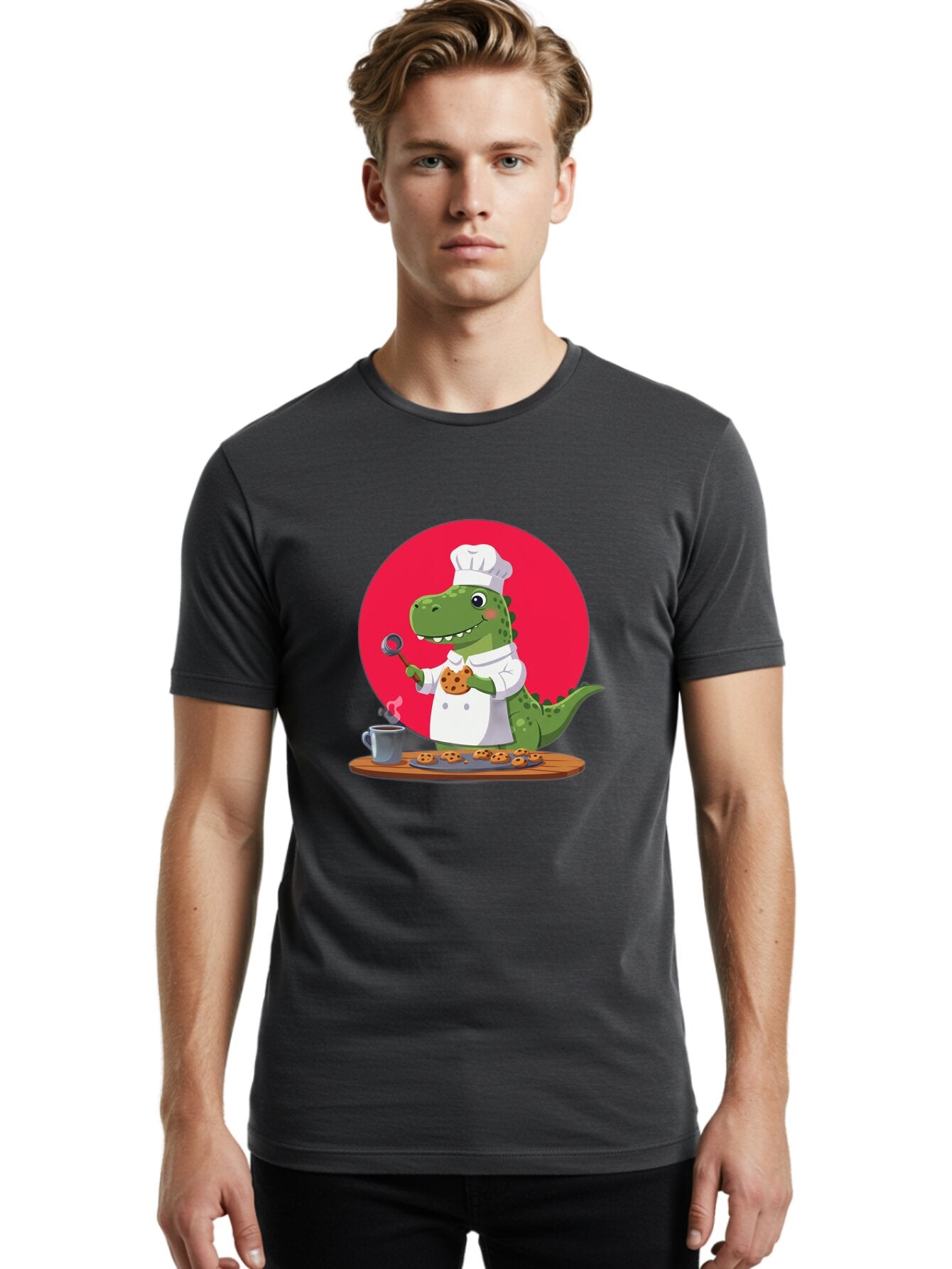 Dino-Chef Men'S Graphic Tee, 100% Cotton, Comfortable Casual Summer Wear, Machine Washable, Vintage Camera, Old Camera, Antique Camera, Black Camera, Classic Photography, Photography Equipment, Nostalgic Device, Film Camera, Camera Art Baq692 25