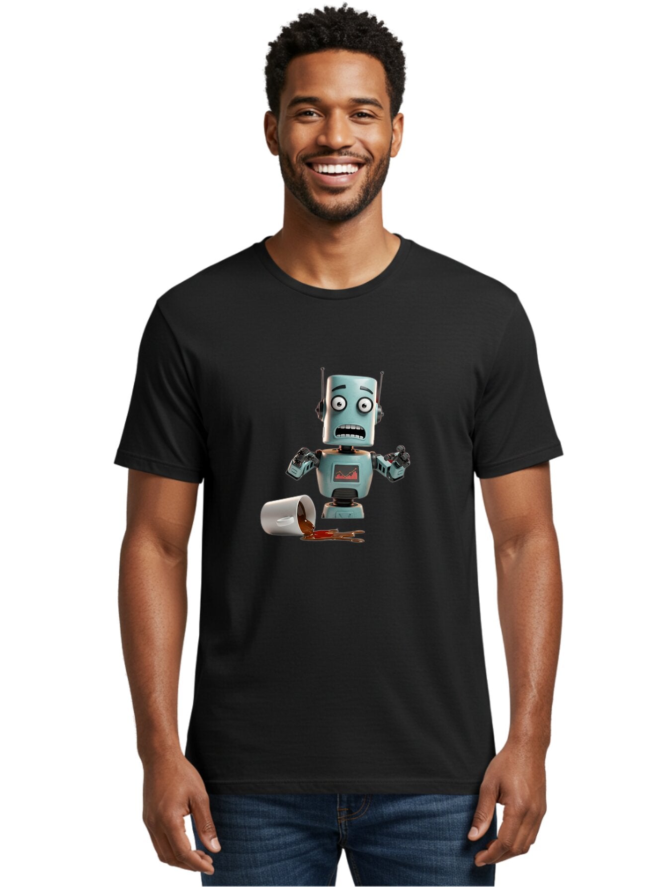 Distressed-Robot Men'S Graphic Tee, 100% Cotton, Comfortable Casual Summer Wear, Machine Washable, Vintage Camera, Old Camera, Antique Camera, Black Camera, Classic Photography, Photography Equipment, Nostalgic Device, Film Camera, Camera Art Baq698 19