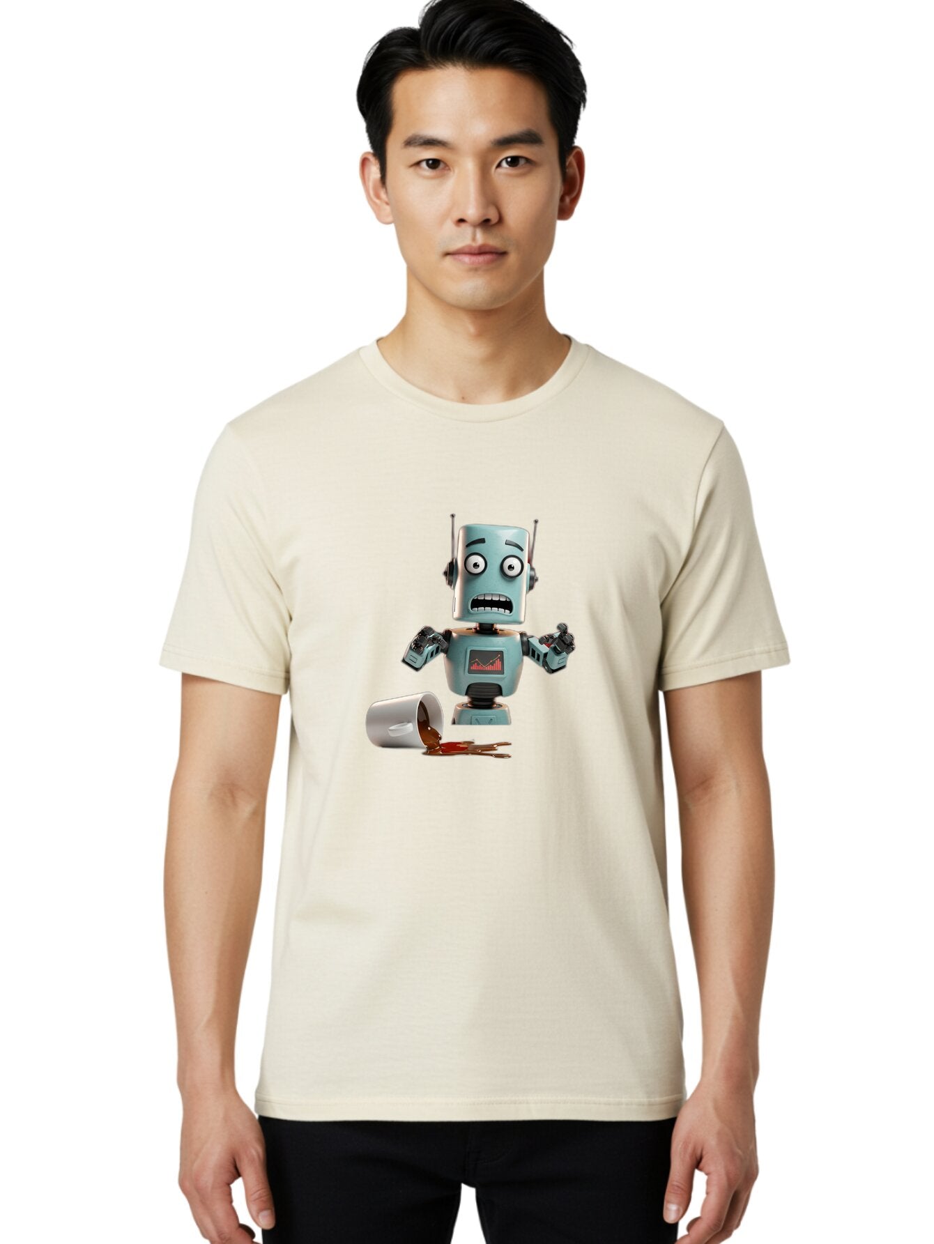 Distressed-Robot Men'S Graphic Tee, 100% Cotton, Comfortable Casual Summer Wear, Machine Washable, Vintage Camera, Old Camera, Antique Camera, Black Camera, Classic Photography, Photography Equipment, Nostalgic Device, Film Camera, Camera Art Baq698 29