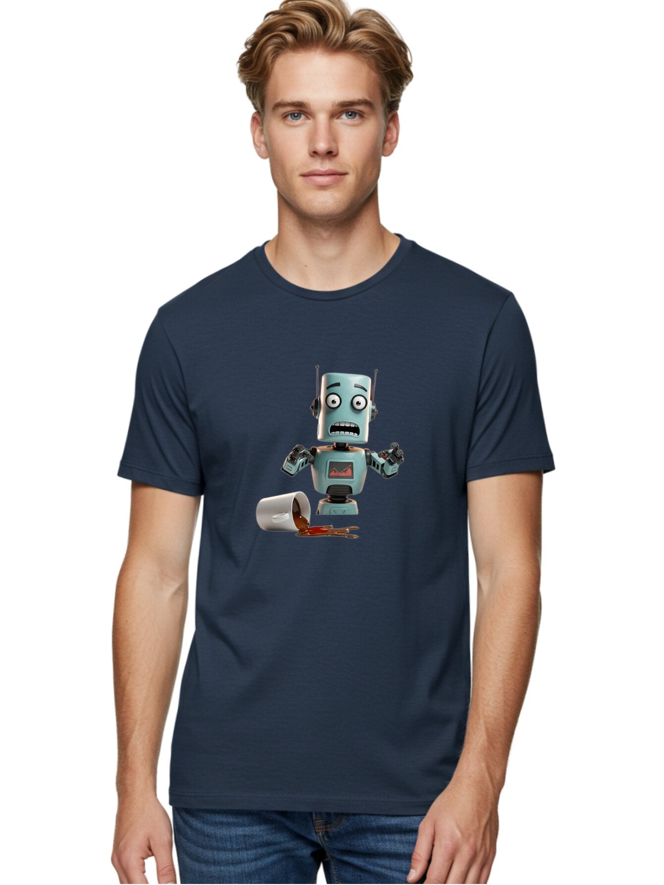 Distressed-Robot Men'S Graphic Tee, 100% Cotton, Comfortable Casual Summer Wear, Machine Washable, Vintage Camera, Old Camera, Antique Camera, Black Camera, Classic Photography, Photography Equipment, Nostalgic Device, Film Camera, Camera Art Baq698 22