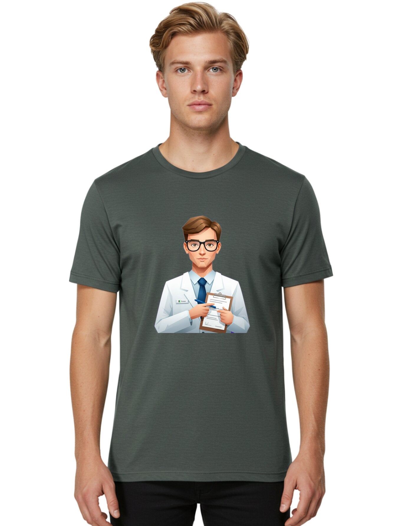 Doctor-With-Clipboard Men'S Graphic Tee, 100% Cotton, Comfortable Casual Summer Wear, Machine Washable, Vintage Camera, Old Camera, Antique Camera, Black Camera, Classic Photography, Photography Equipment, Nostalgic Device, Film Camera, Baq705 28