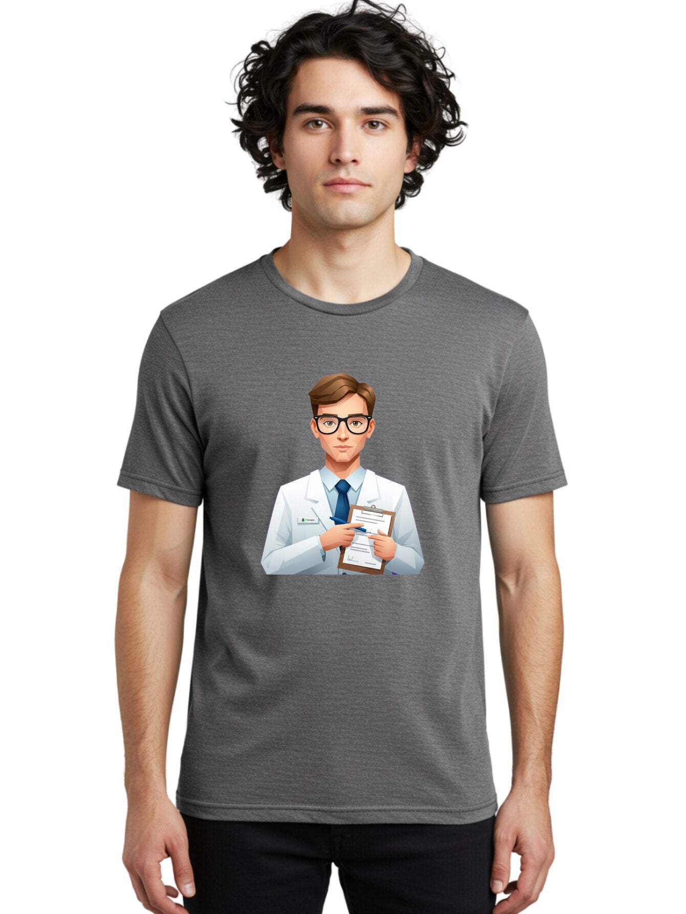 Doctor-With-Clipboard Men'S Graphic Tee, 100% Cotton, Comfortable Casual Summer Wear, Machine Washable, Vintage Camera, Old Camera, Antique Camera, Black Camera, Classic Photography, Photography Equipment, Nostalgic Device, Film Camera, Baq705 24