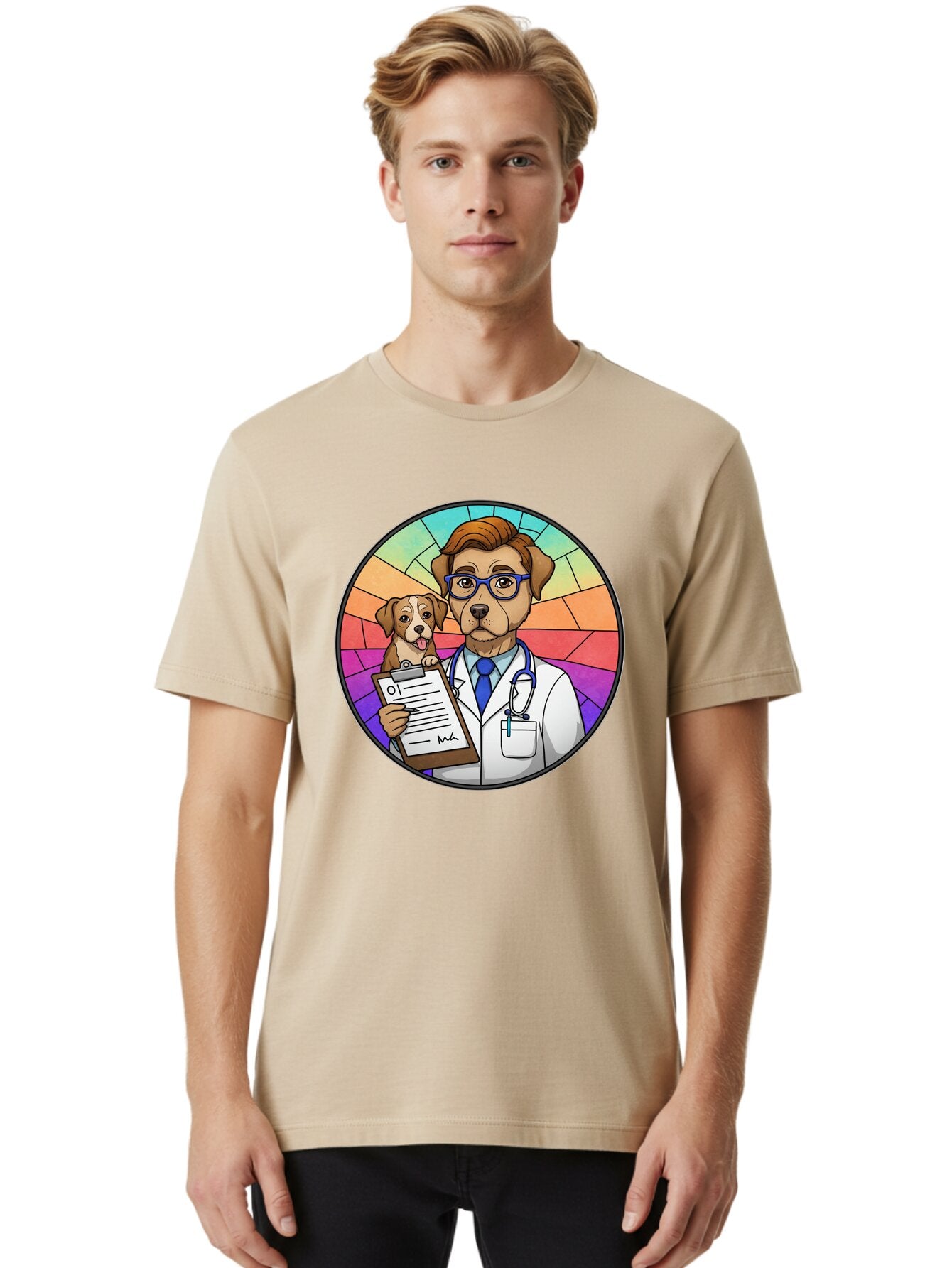 Dog-Doctor-1 Men'S Graphic Tee, 100% Cotton, Comfortable Casual Summer Wear, Machine Washable, Vintage Camera, Old Camera, Antique Camera, Black Camera, Classic Photography, Photography Equipment, Nostalgic Device, Film Camera, Camera Art Baq706 24