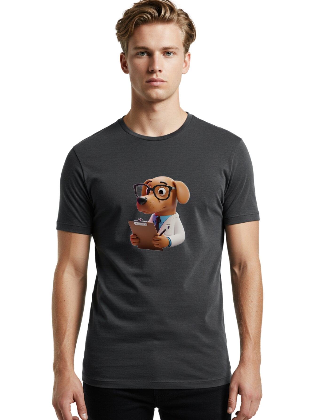 Dog-In-Lab-Coat Men'S Graphic Tee, 100% Cotton, Comfortable Casual Summer Wear, Machine Washable, Vintage Camera, Old Camera, Antique Camera, Black Camera, Classic Photography, Photography Equipment, Nostalgic Device, Film Camera, Camera Art Baq708 26