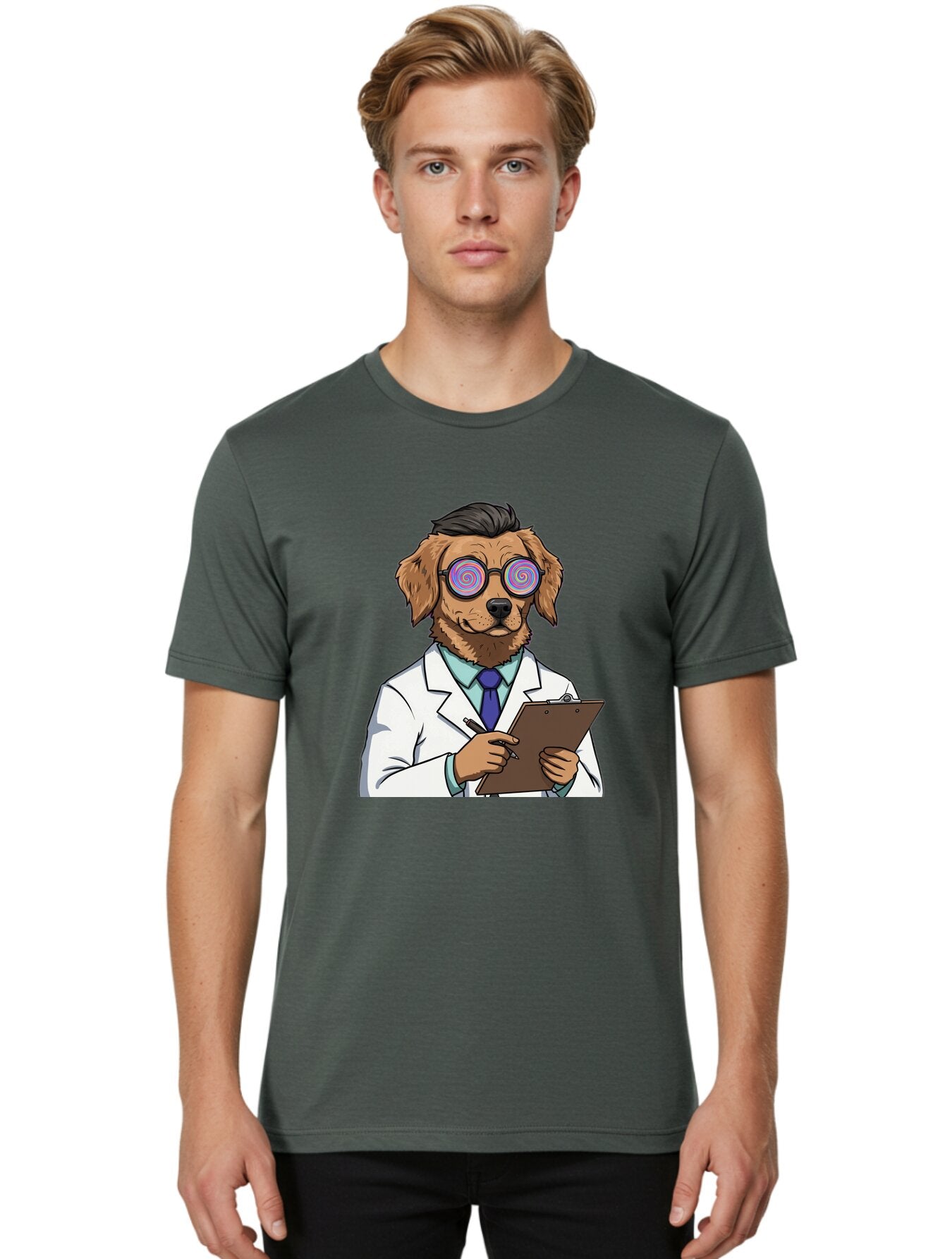 Dog-Scientist-1 Men'S Graphic Tee, 100% Cotton, Comfortable Casual Summer Wear, Machine Washable, Vintage Camera, Old Camera, Antique Camera, Black Camera, Classic Photography, Photography Equipment, Nostalgic Device, Film Camera, Camera Art Baq712 26