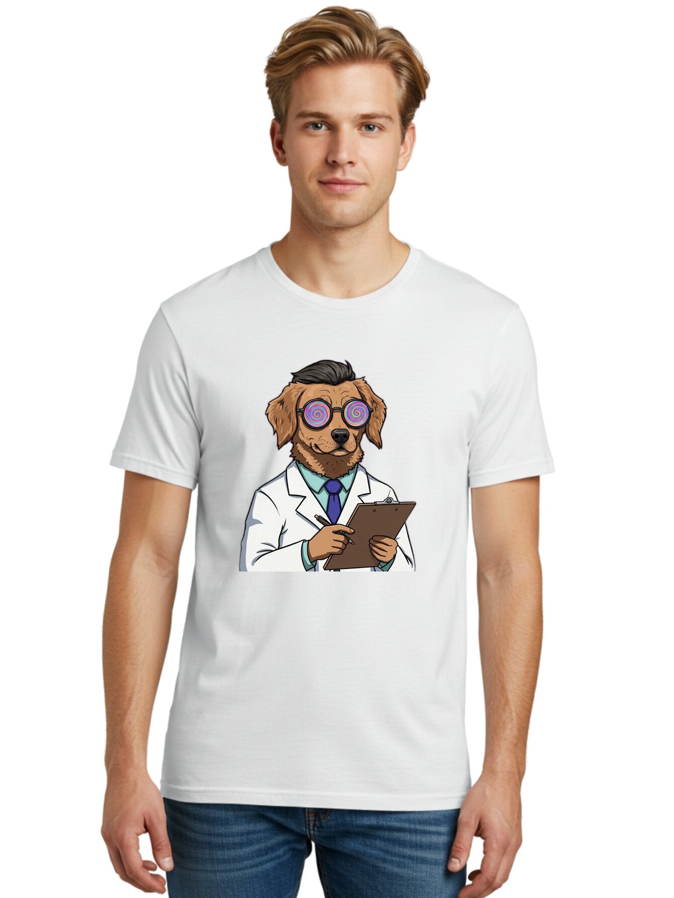 Dog-Scientist-1 Men'S Graphic Tee, 100% Cotton, Comfortable Casual Summer Wear, Machine Washable, Vintage Camera, Old Camera, Antique Camera, Black Camera, Classic Photography, Photography Equipment, Nostalgic Device, Film Camera, Camera Art Baq712 16