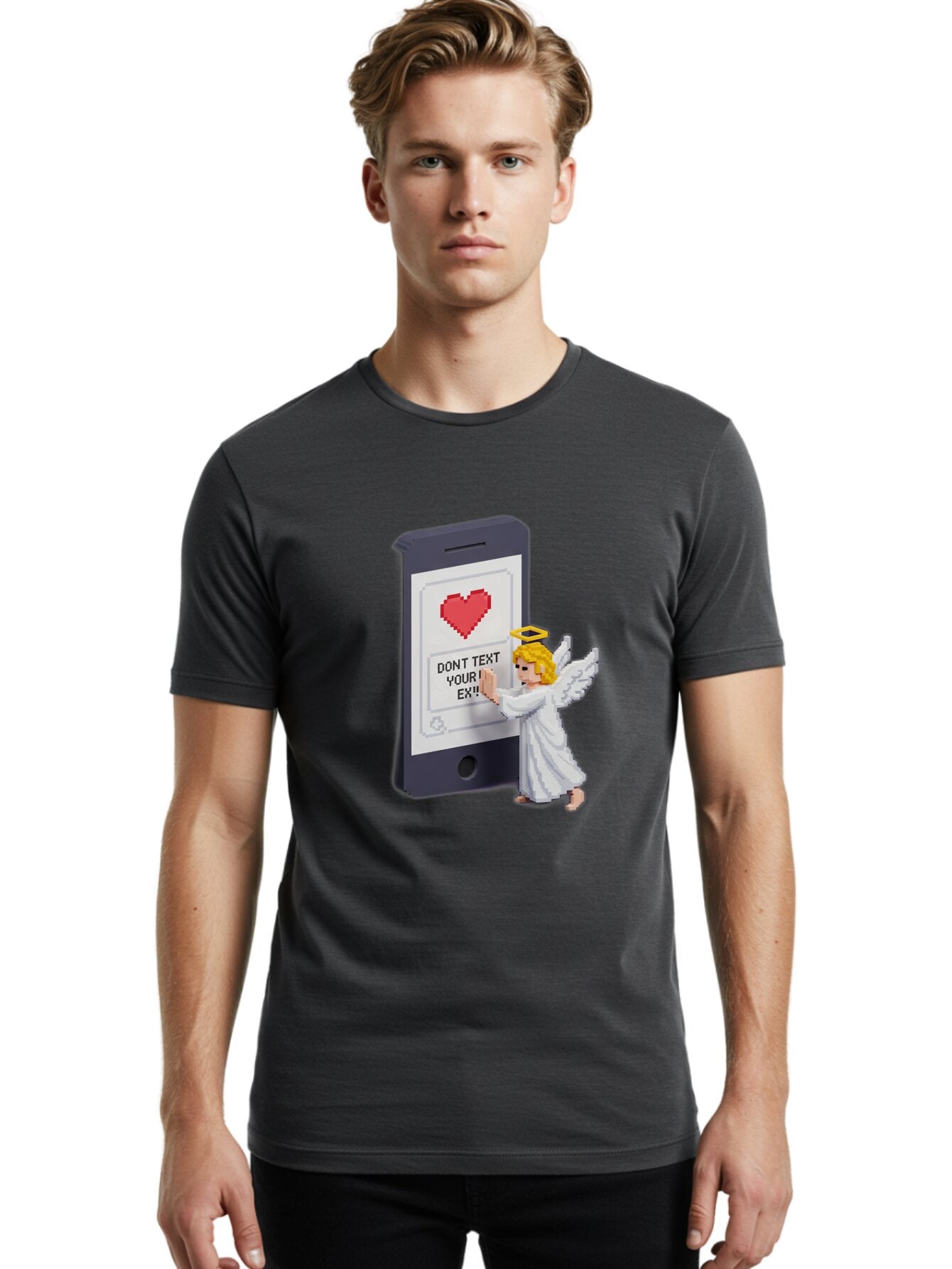 Don-T-Text-Your-Ex-1 Men'S Graphic Tee, 100% Cotton, Comfortable Casual Summer Wear, Machine Washable, Vintage Camera, Old Camera, Antique Camera, Black Camera, Classic Photography, Photography Equipment, Nostalgic Device, Film Camera, Baq715 23