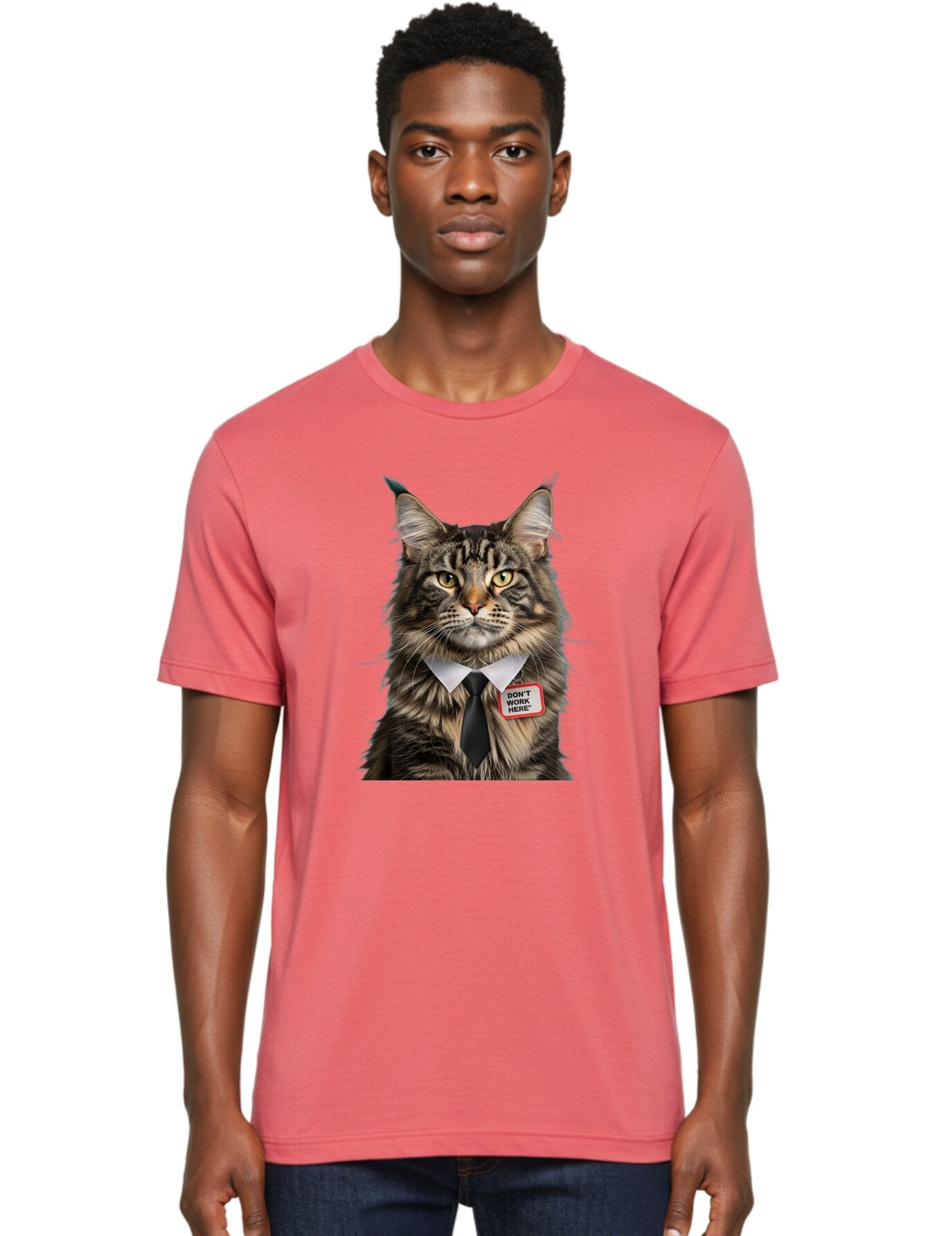 Don-T-Work-Here-Cat-1 Men'S Graphic Tee, 100% Cotton, Comfortable Casual Summer Wear, Machine Washable, Vintage Camera, Old Camera, Antique Camera, Black Camera, Classic Photography, Photography Equipment, Nostalgic Device, Film Camera, Baq717 18