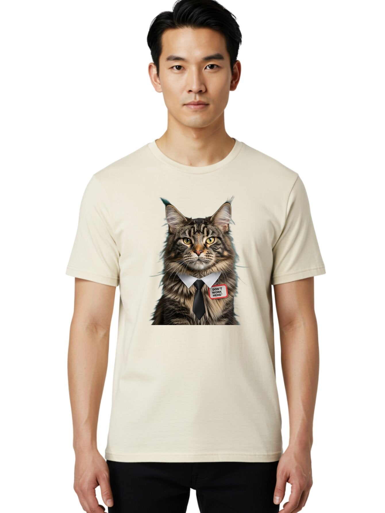 Don-T-Work-Here-Cat-1 Men'S Graphic Tee, 100% Cotton, Comfortable Casual Summer Wear, Machine Washable, Vintage Camera, Old Camera, Antique Camera, Black Camera, Classic Photography, Photography Equipment, Nostalgic Device, Film Camera, Baq717 16