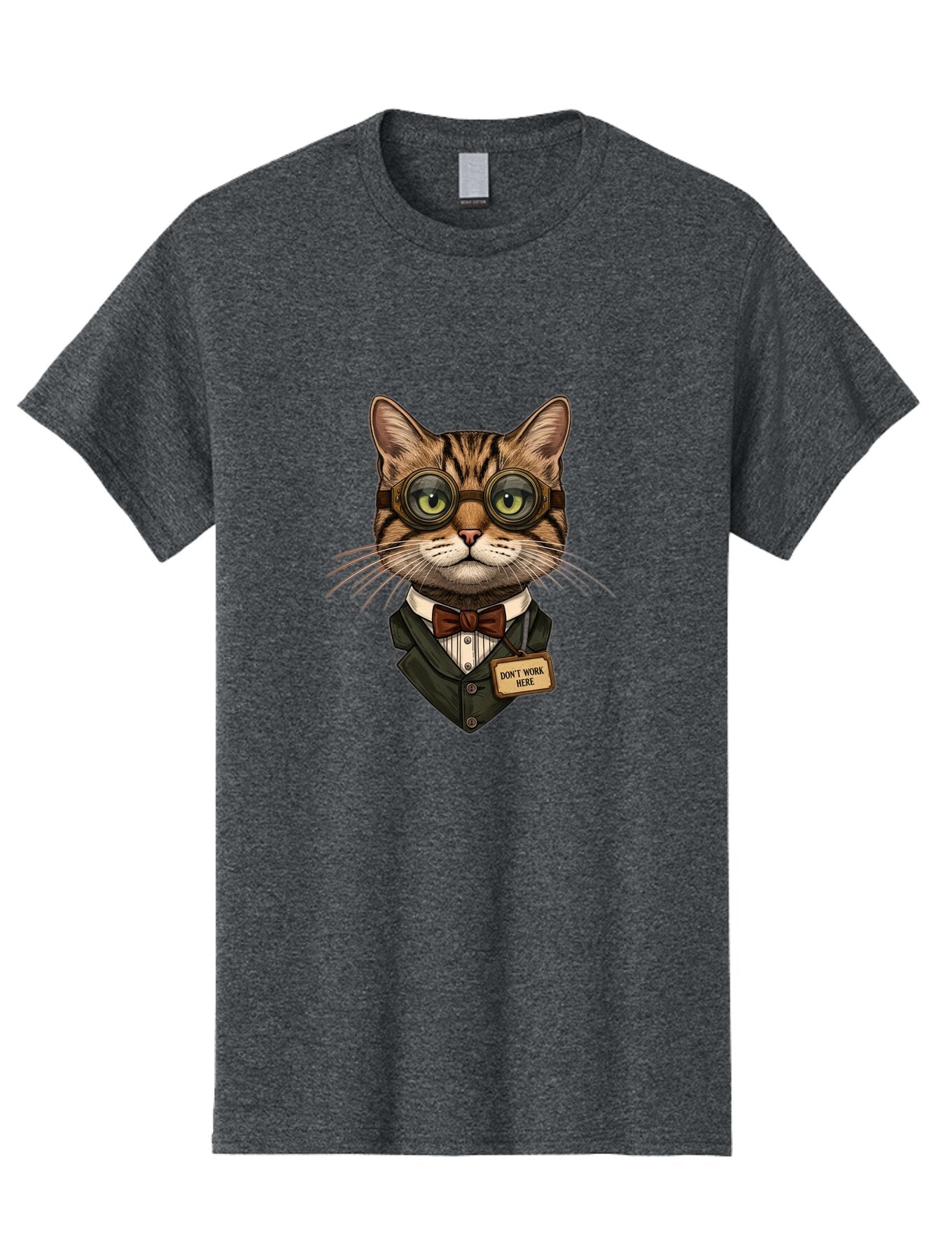 Don-T-Work-Here-Cat-2 Men'S Graphic Tee, 100% Cotton, Comfortable Casual Summer Wear, Machine Washable, Vintage Camera, Old Camera, Antique Camera, Black Camera, Classic Photography, Photography Equipment, Nostalgic Device, Film Camera, Baq718 14