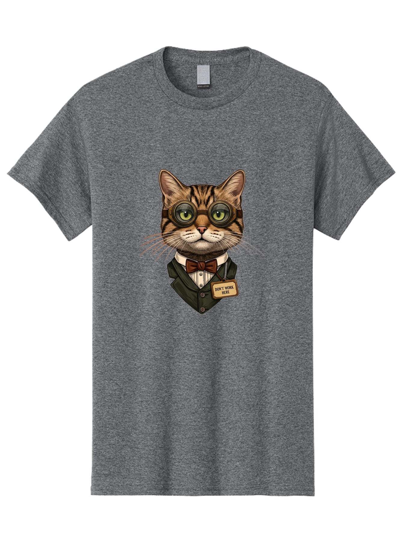 Don-T-Work-Here-Cat-2 Men'S Graphic Tee, 100% Cotton, Comfortable Casual Summer Wear, Machine Washable, Vintage Camera, Old Camera, Antique Camera, Black Camera, Classic Photography, Photography Equipment, Nostalgic Device, Film Camera, Baq718 6