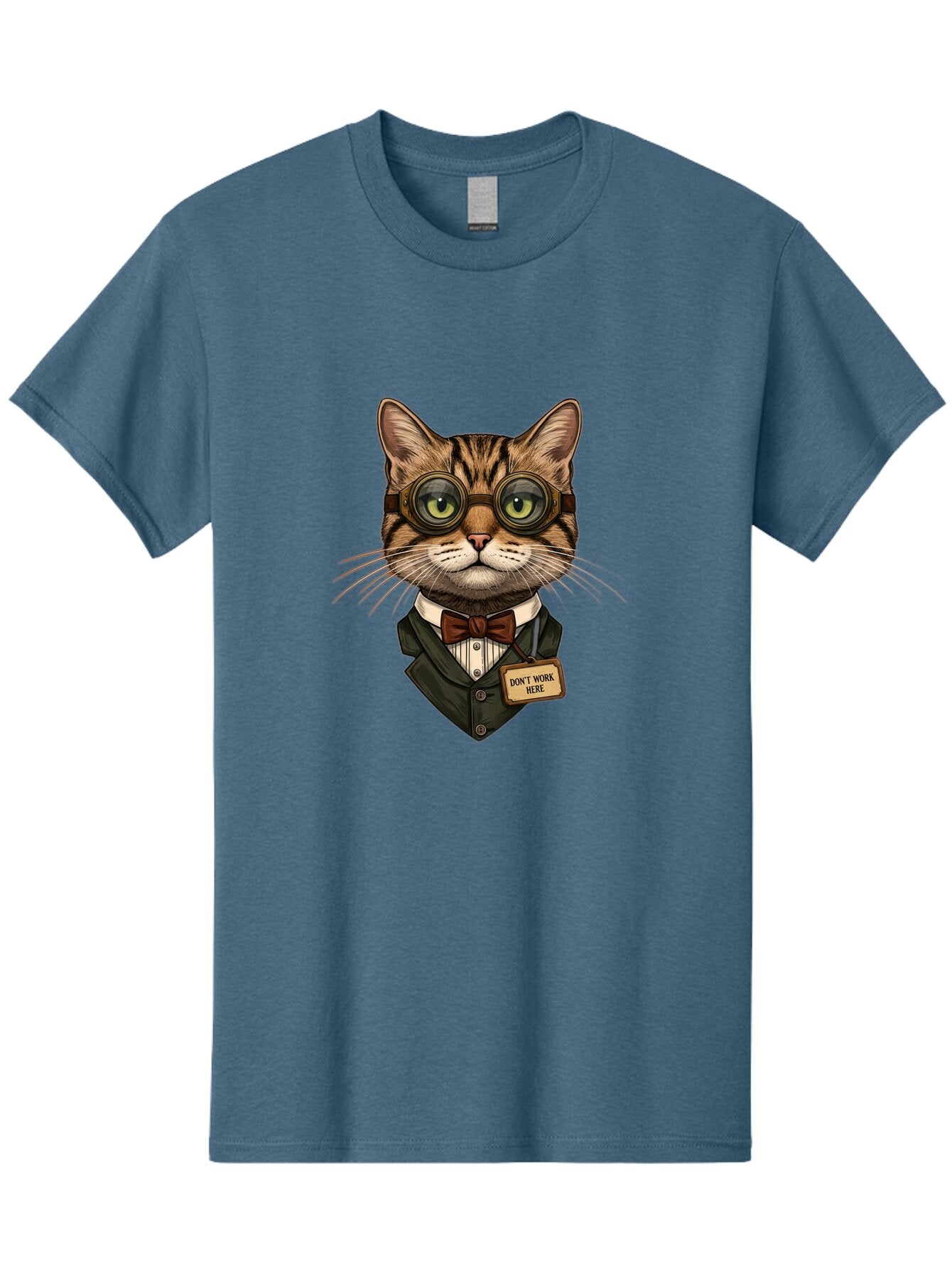Don-T-Work-Here-Cat-2 Men'S Graphic Tee, 100% Cotton, Comfortable Casual Summer Wear, Machine Washable, Vintage Camera, Old Camera, Antique Camera, Black Camera, Classic Photography, Photography Equipment, Nostalgic Device, Film Camera, Baq718