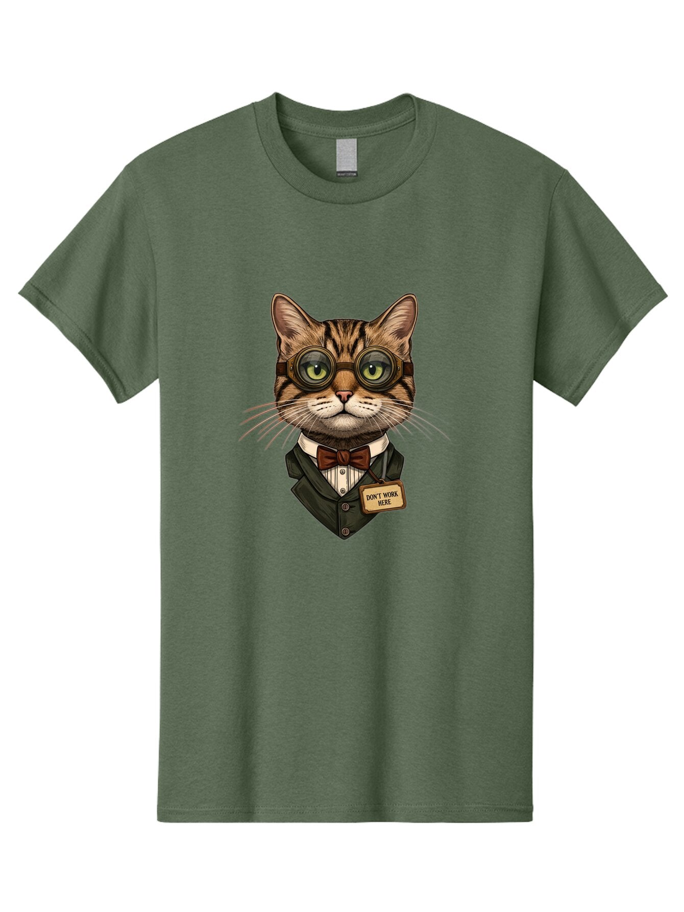 Don-T-Work-Here-Cat-2 Men'S Graphic Tee, 100% Cotton, Comfortable Casual Summer Wear, Machine Washable, Vintage Camera, Old Camera, Antique Camera, Black Camera, Classic Photography, Photography Equipment, Nostalgic Device, Film Camera, Baq718 4