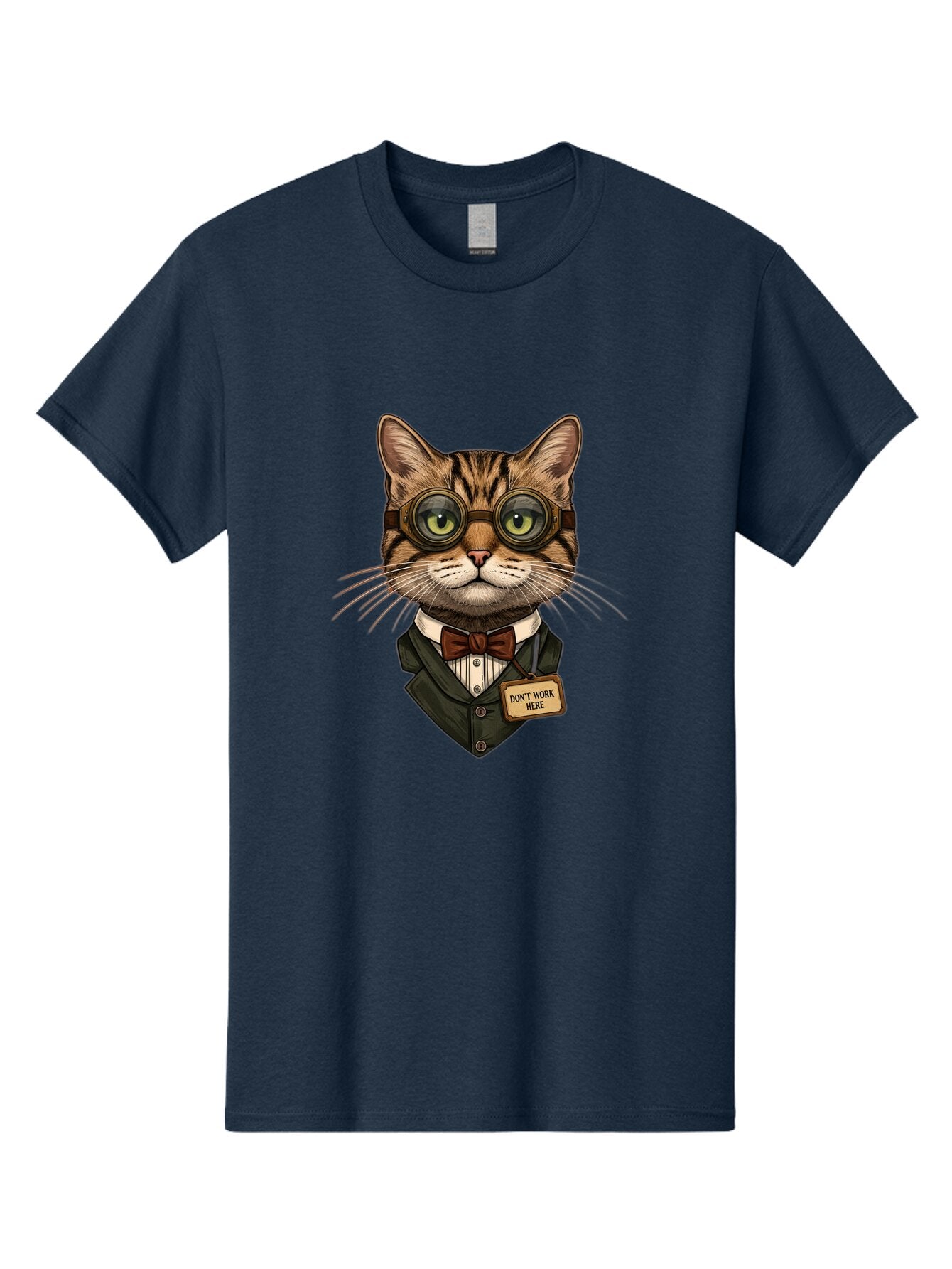 Don-T-Work-Here-Cat-2 Men'S Graphic Tee, 100% Cotton, Comfortable Casual Summer Wear, Machine Washable, Vintage Camera, Old Camera, Antique Camera, Black Camera, Classic Photography, Photography Equipment, Nostalgic Device, Film Camera, Baq718 7