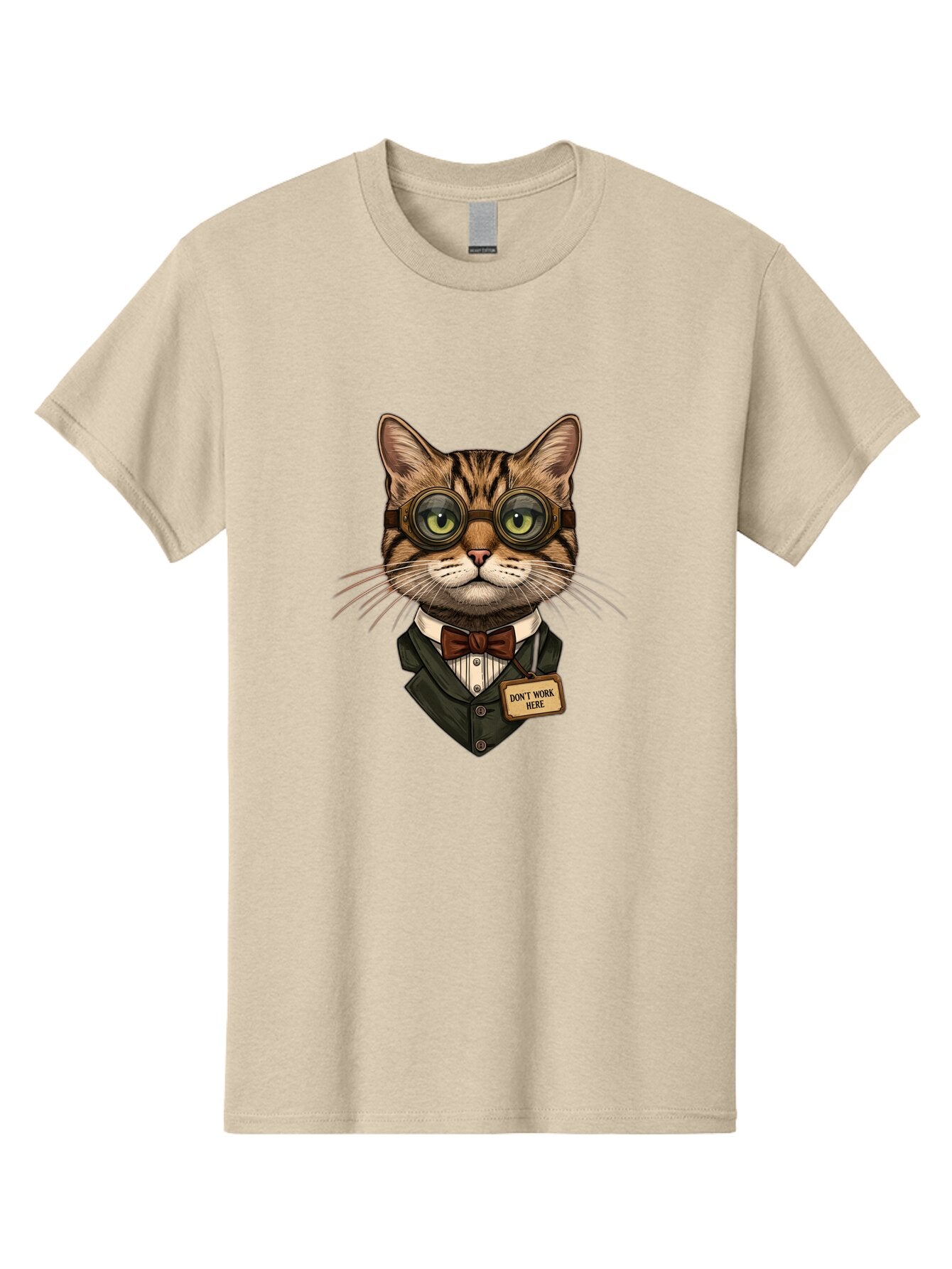 Don-T-Work-Here-Cat-2 Men'S Graphic Tee, 100% Cotton, Comfortable Casual Summer Wear, Machine Washable, Vintage Camera, Old Camera, Antique Camera, Black Camera, Classic Photography, Photography Equipment, Nostalgic Device, Film Camera, Baq718 9