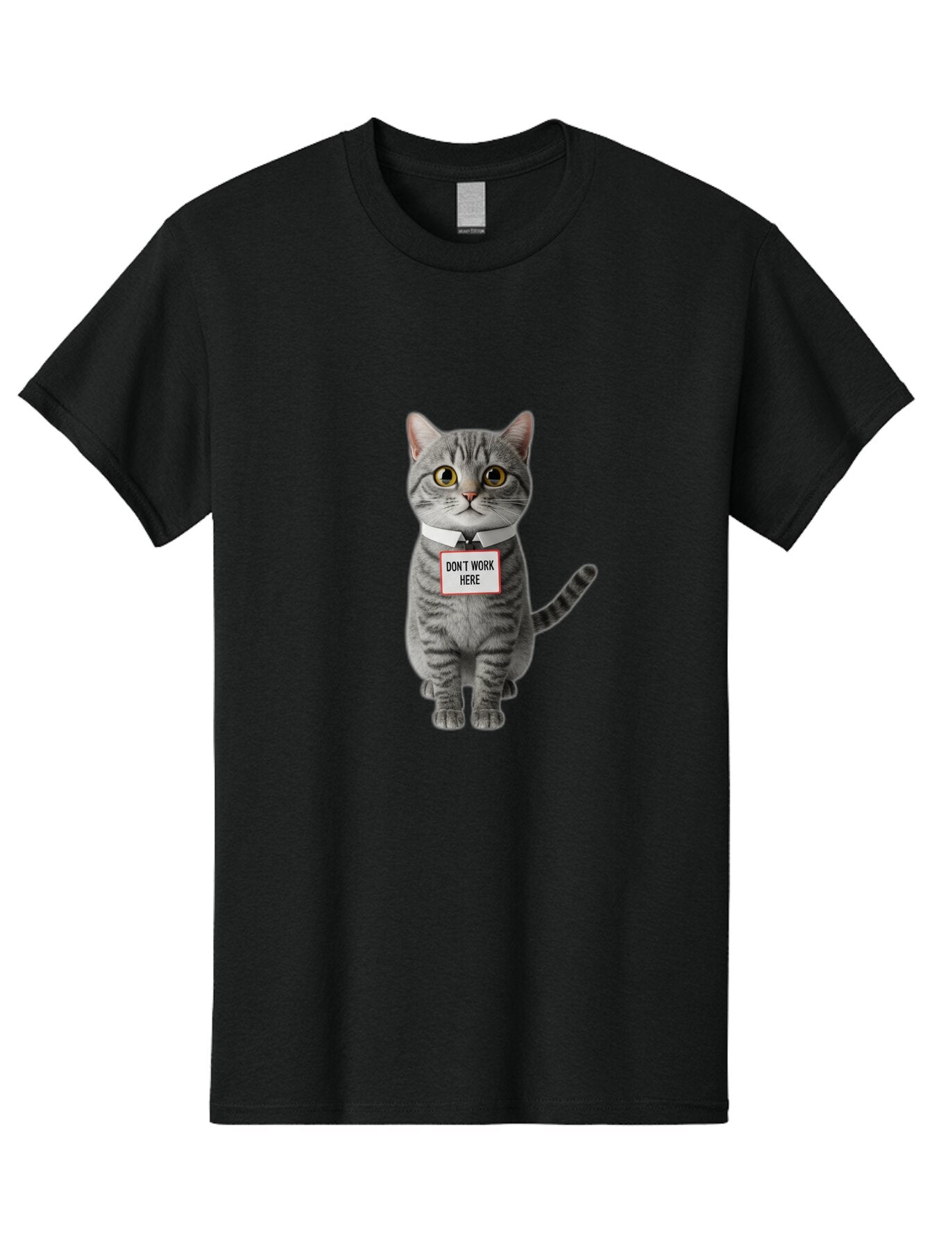 Don-T-Work-Here-Cat-3 Men'S Graphic Tee, 100% Cotton, Comfortable Casual Summer Wear, Machine Washable, Vintage Camera, Old Camera, Antique Camera, Black Camera, Classic Photography, Photography Equipment, Nostalgic Device, Film Camera, Baq719 4