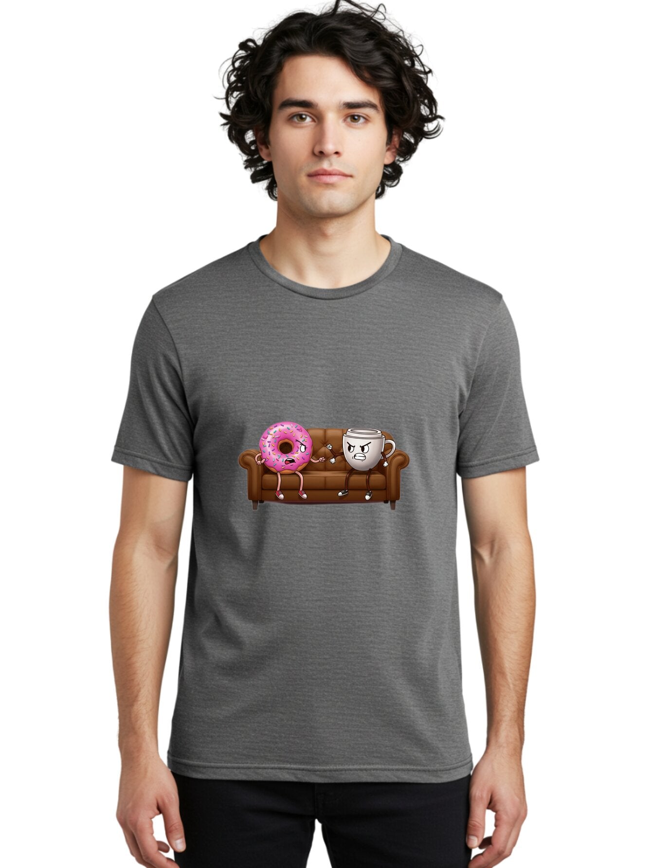 Donut-And-Coffee-Mug-1 Men'S Graphic Tee, 100% Cotton, Comfortable Casual Summer Wear, Machine Washable, Vintage Camera, Old Camera, Antique Camera, Black Camera, Classic Photography, Photography Equipment, Nostalgic Device, Film Camera, Baq724 19