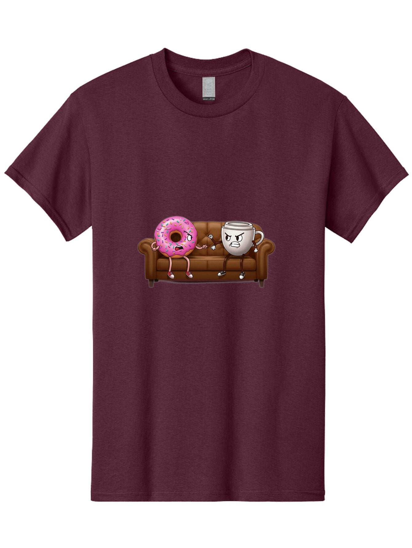 Donut-And-Coffee-Mug-1 Men'S Graphic Tee, 100% Cotton, Comfortable Casual Summer Wear, Machine Washable, Vintage Camera, Old Camera, Antique Camera, Black Camera, Classic Photography, Photography Equipment, Nostalgic Device, Film Camera, Baq724 10