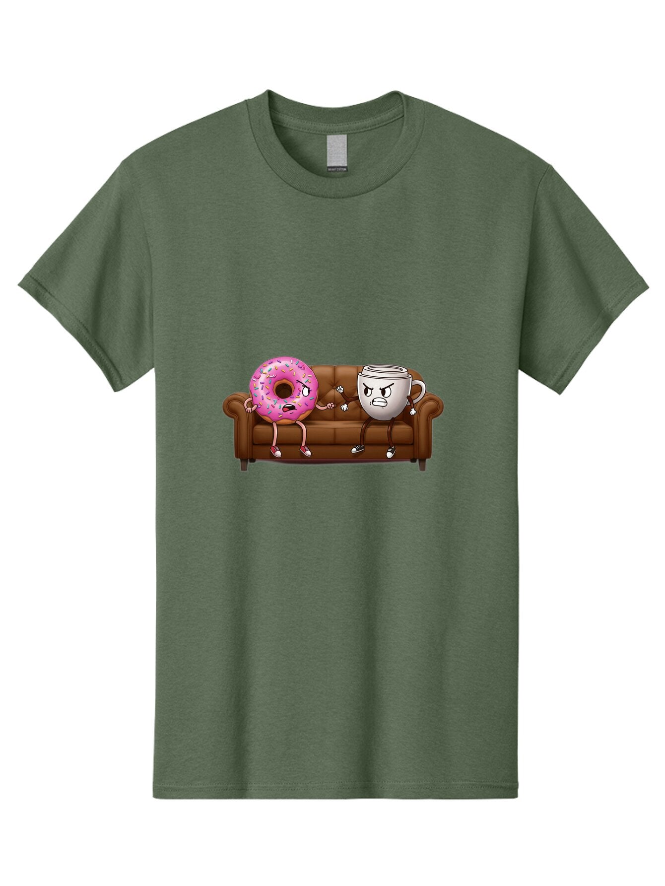 Donut-And-Coffee-Mug-1 Men'S Graphic Tee, 100% Cotton, Comfortable Casual Summer Wear, Machine Washable, Vintage Camera, Old Camera, Antique Camera, Black Camera, Classic Photography, Photography Equipment, Nostalgic Device, Film Camera, Baq724 2