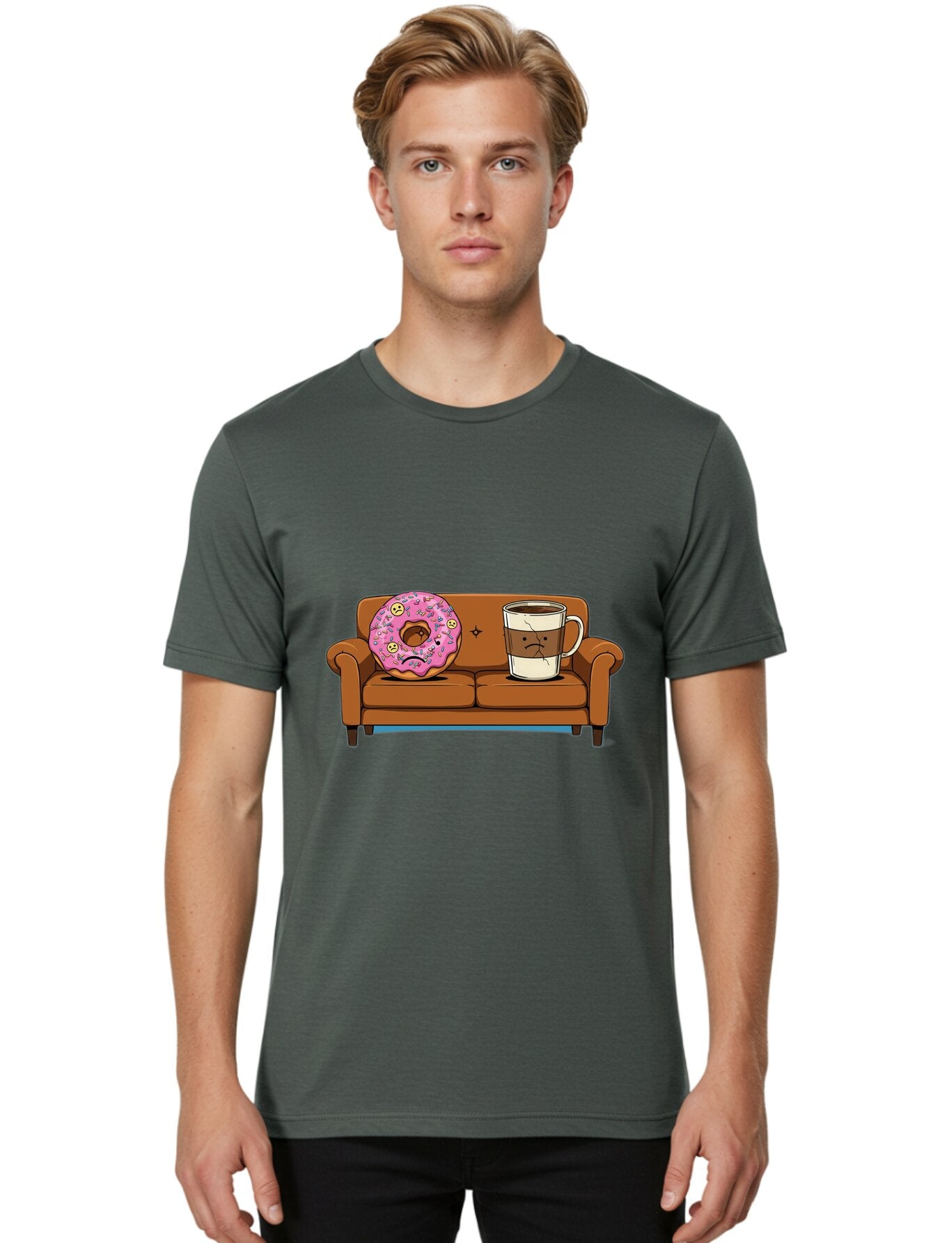 Donut-And-Coffee-Mug Men'S Graphic Tee, 100% Cotton, Comfortable Casual Summer Wear, Machine Washable, Vintage Camera, Old Camera, Antique Camera, Black Camera, Classic Photography, Photography Equipment, Nostalgic Device, Film Camera, Baq725 21