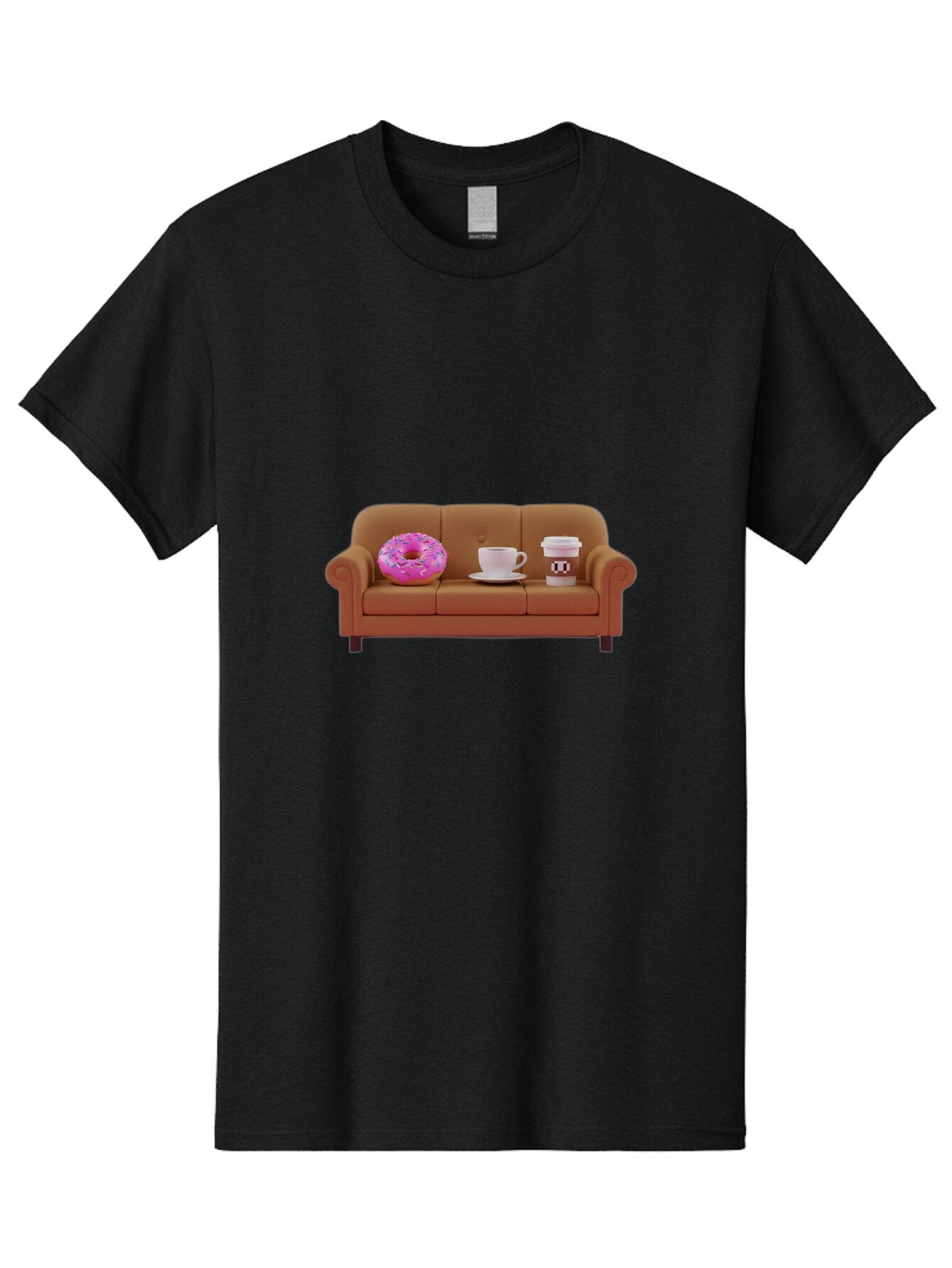 Donut-Coffee-Couch Men'S Graphic Tee, 100% Cotton, Comfortable Casual Summer Wear, Machine Washable, Vintage Camera, Old Camera, Antique Camera, Black Camera, Classic Photography, Photography Equipment, Nostalgic Device, Film Camera, Baq726 2