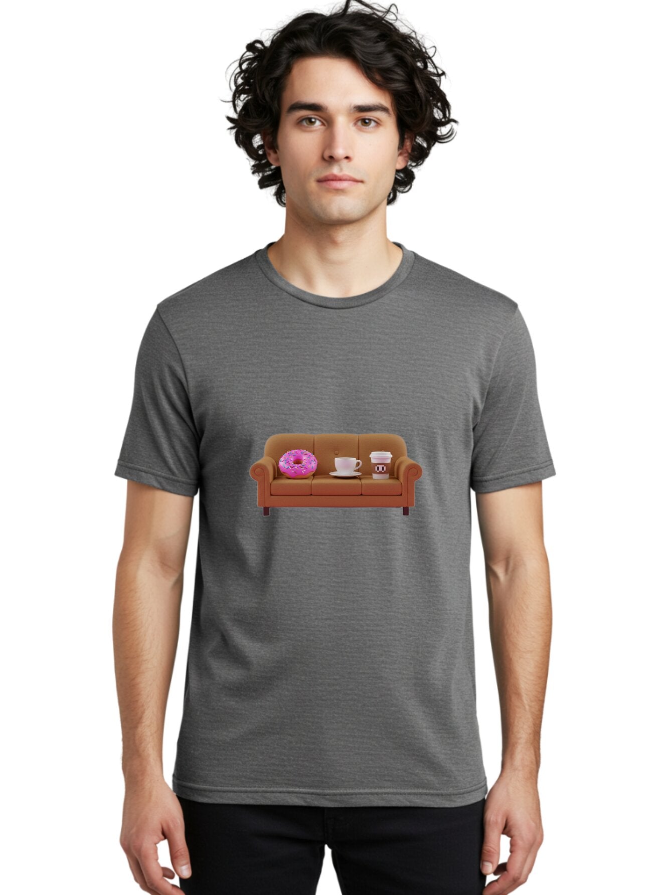 Donut-Coffee-Couch Men'S Graphic Tee, 100% Cotton, Comfortable Casual Summer Wear, Machine Washable, Vintage Camera, Old Camera, Antique Camera, Black Camera, Classic Photography, Photography Equipment, Nostalgic Device, Film Camera, Baq726 27