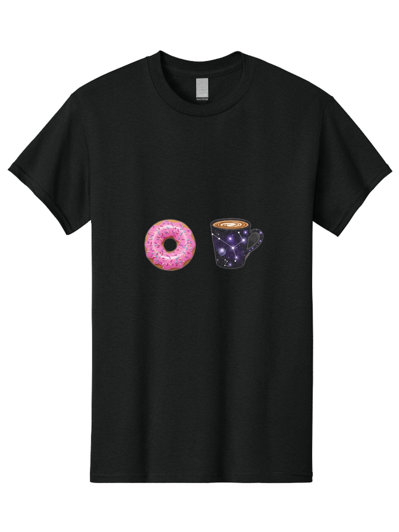 Donut-Coffee Men'S Graphic Tee, 100% Cotton, Comfortable Casual Summer Wear, Machine Washable, Vintage Camera, Old Camera, Antique Camera, Black Camera, Classic Photography, Photography Equipment, Nostalgic Device, Film Camera, Camera Art Baq727 2