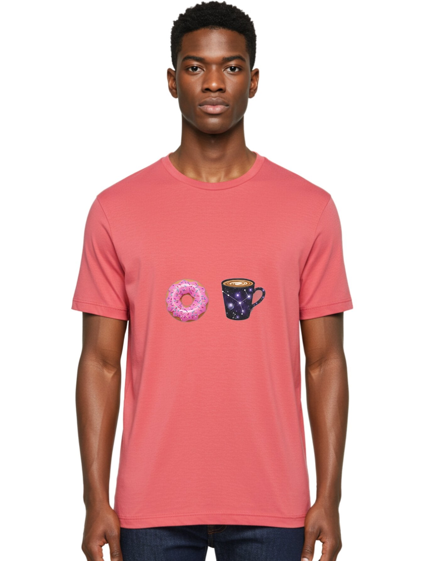 Donut-Coffee Men'S Graphic Tee, 100% Cotton, Comfortable Casual Summer Wear, Machine Washable, Vintage Camera, Old Camera, Antique Camera, Black Camera, Classic Photography, Photography Equipment, Nostalgic Device, Film Camera, Camera Art Baq727 22