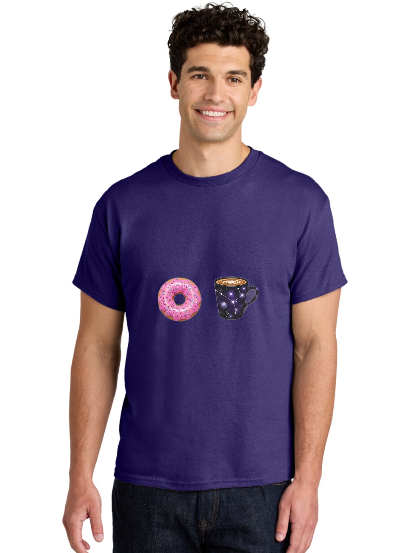 Donut-Coffee Men'S Graphic Tee, 100% Cotton, Comfortable Casual Summer Wear, Machine Washable, Vintage Camera, Old Camera, Antique Camera, Black Camera, Classic Photography, Photography Equipment, Nostalgic Device, Film Camera, Camera Art Baq727 26
