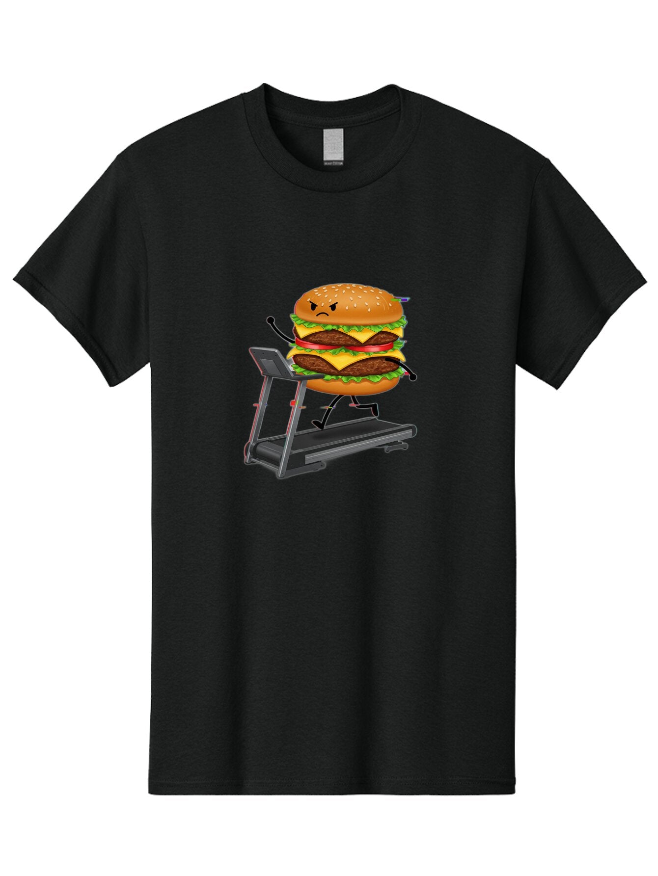 Double-Cheeseburger-Running-On-Treadmill Men'S Graphic Tee, 100% Cotton, Comfortable Casual Summer Wear, Machine Washable, Vintage Camera, Old Camera, Antique Camera, Black Camera, Classic Photography, Photography Equipment, Nostalgic Device, Baq729 11