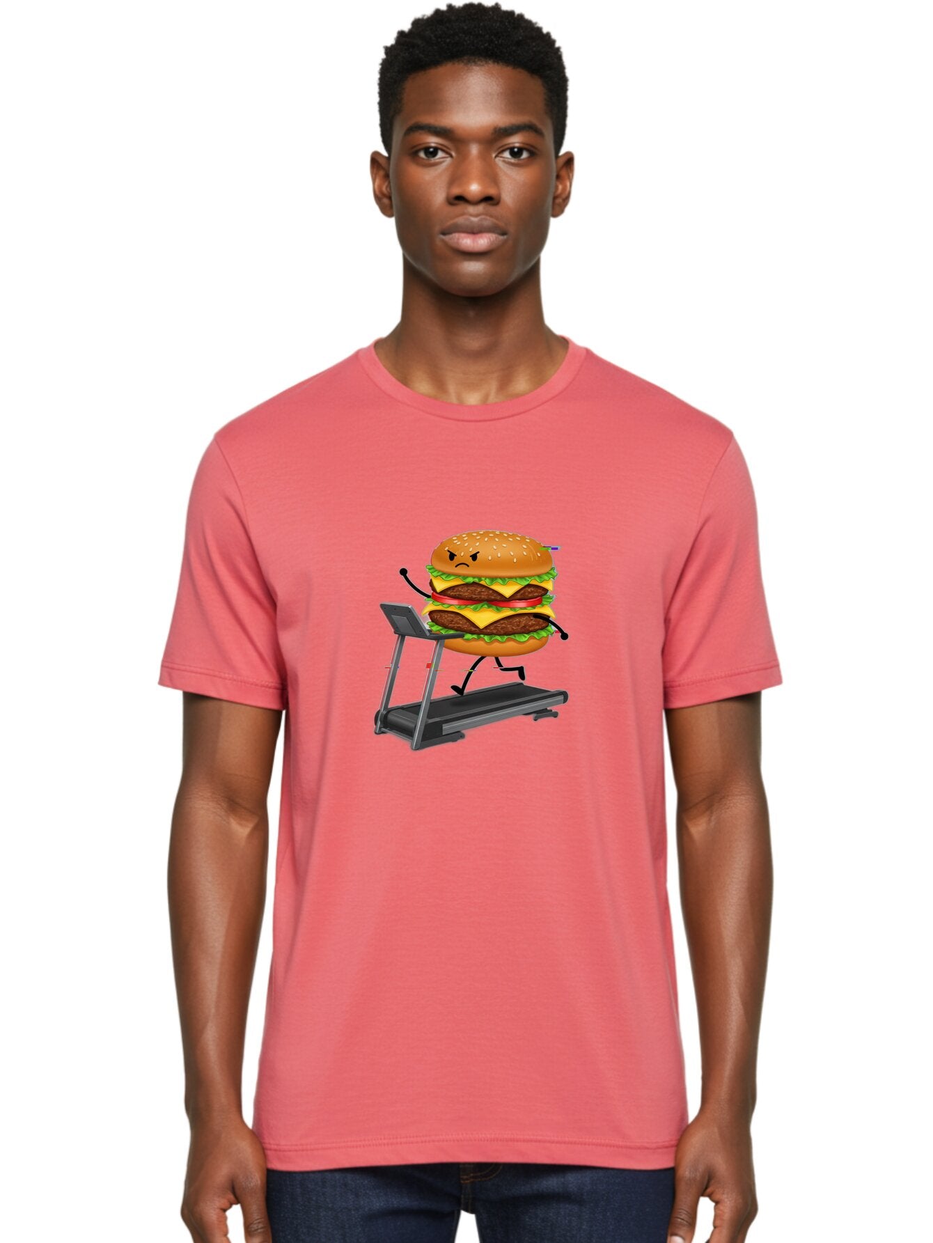 Double-Cheeseburger-Running-On-Treadmill Men'S Graphic Tee, 100% Cotton, Comfortable Casual Summer Wear, Machine Washable, Vintage Camera, Old Camera, Antique Camera, Black Camera, Classic Photography, Photography Equipment, Nostalgic Device, Baq729 25
