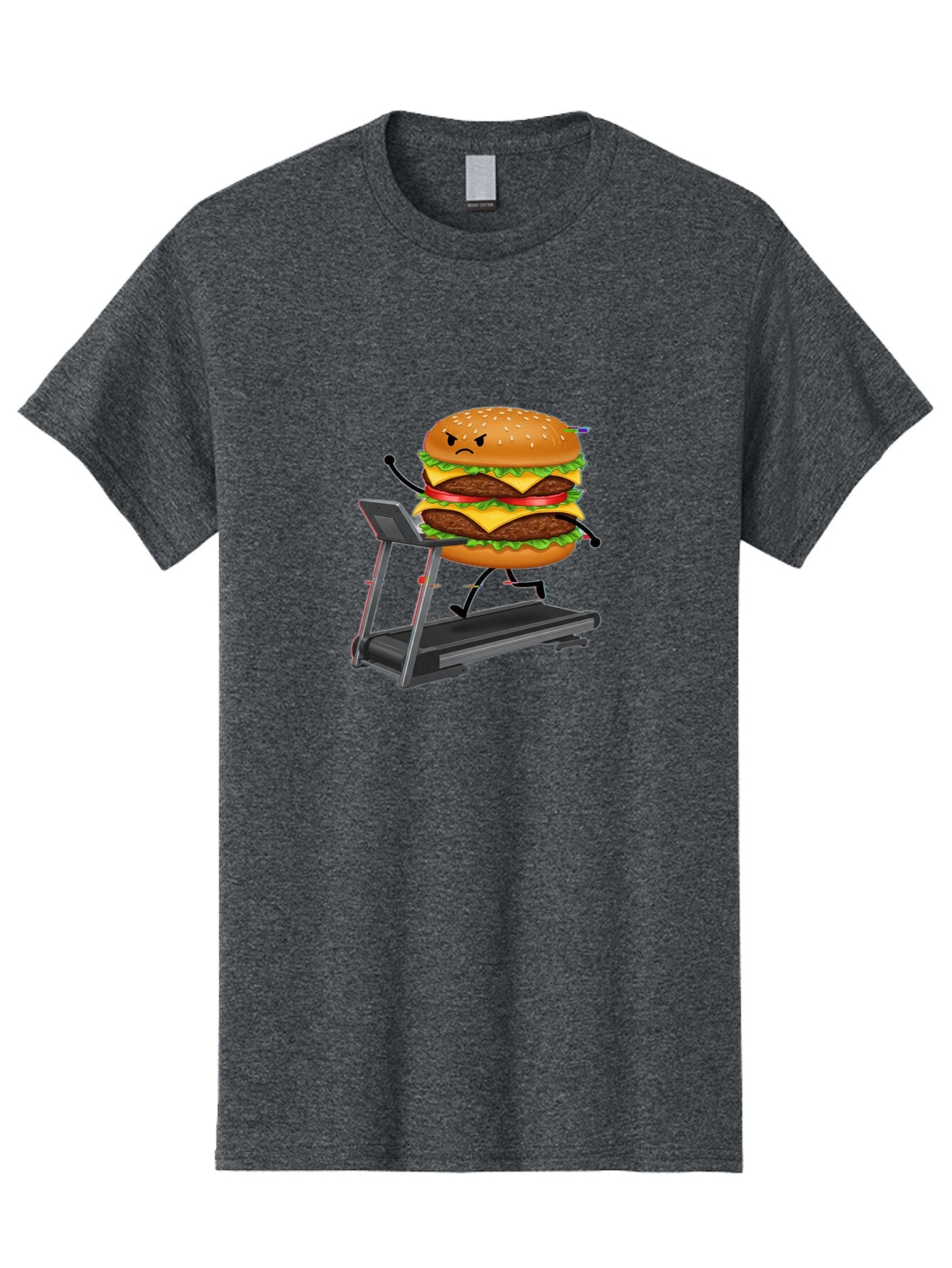 Double-Cheeseburger-Running-On-Treadmill Men'S Graphic Tee, 100% Cotton, Comfortable Casual Summer Wear, Machine Washable, Vintage Camera, Old Camera, Antique Camera, Black Camera, Classic Photography, Photography Equipment, Nostalgic Device, Baq729 5