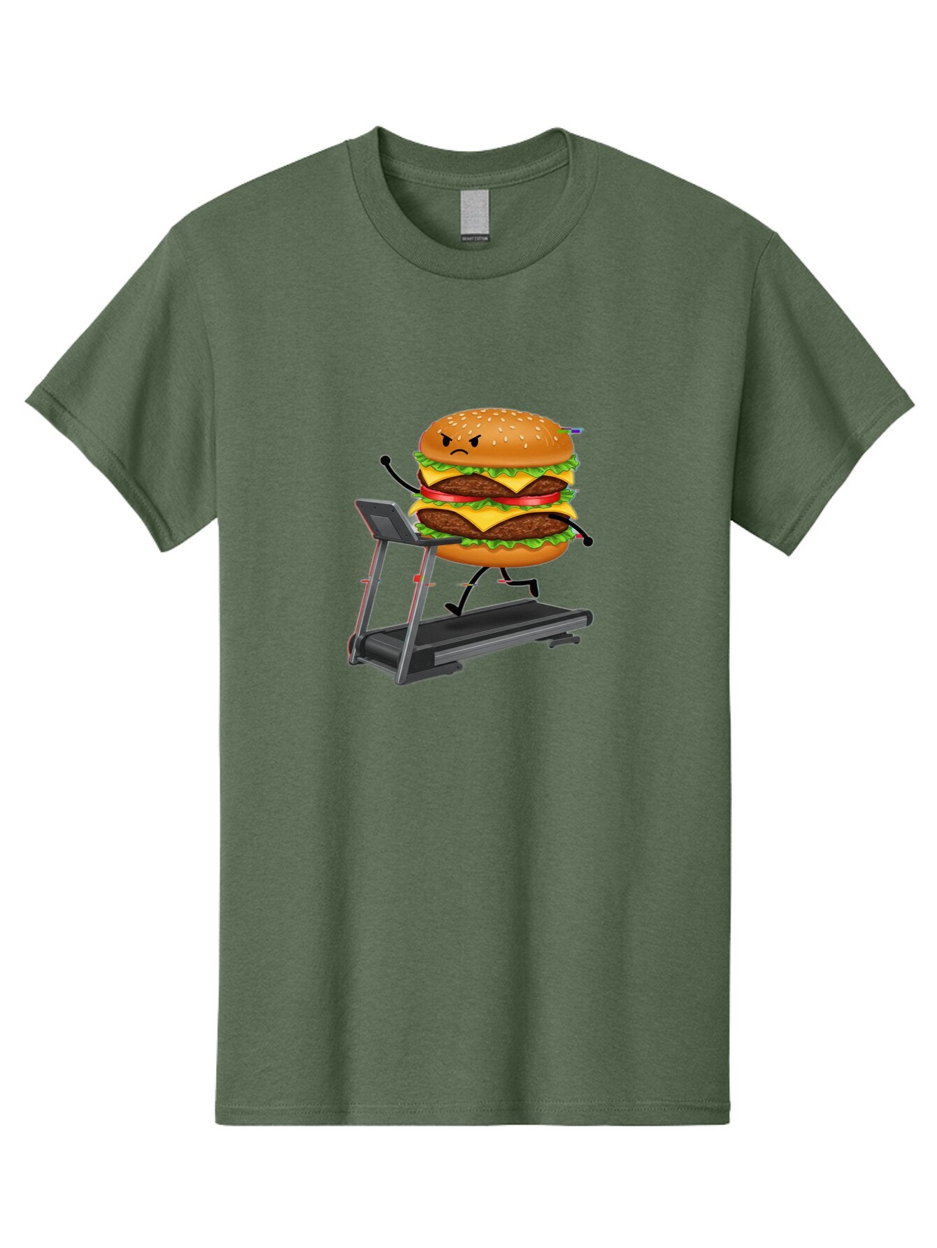 Double-Cheeseburger-Running-On-Treadmill Men'S Graphic Tee, 100% Cotton, Comfortable Casual Summer Wear, Machine Washable, Vintage Camera, Old Camera, Antique Camera, Black Camera, Classic Photography, Photography Equipment, Nostalgic Device, Baq729 2