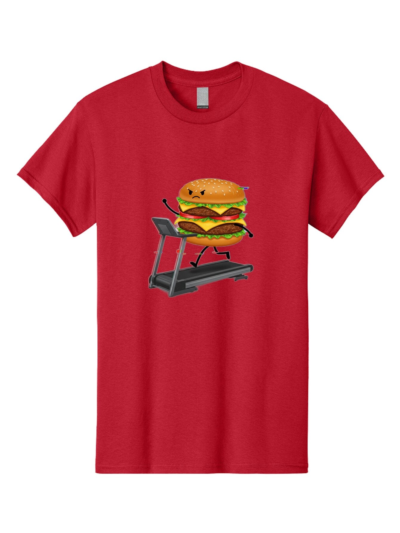 Double-Cheeseburger-Running-On-Treadmill Men'S Graphic Tee, 100% Cotton, Comfortable Casual Summer Wear, Machine Washable, Vintage Camera, Old Camera, Antique Camera, Black Camera, Classic Photography, Photography Equipment, Nostalgic Device, Baq729 3