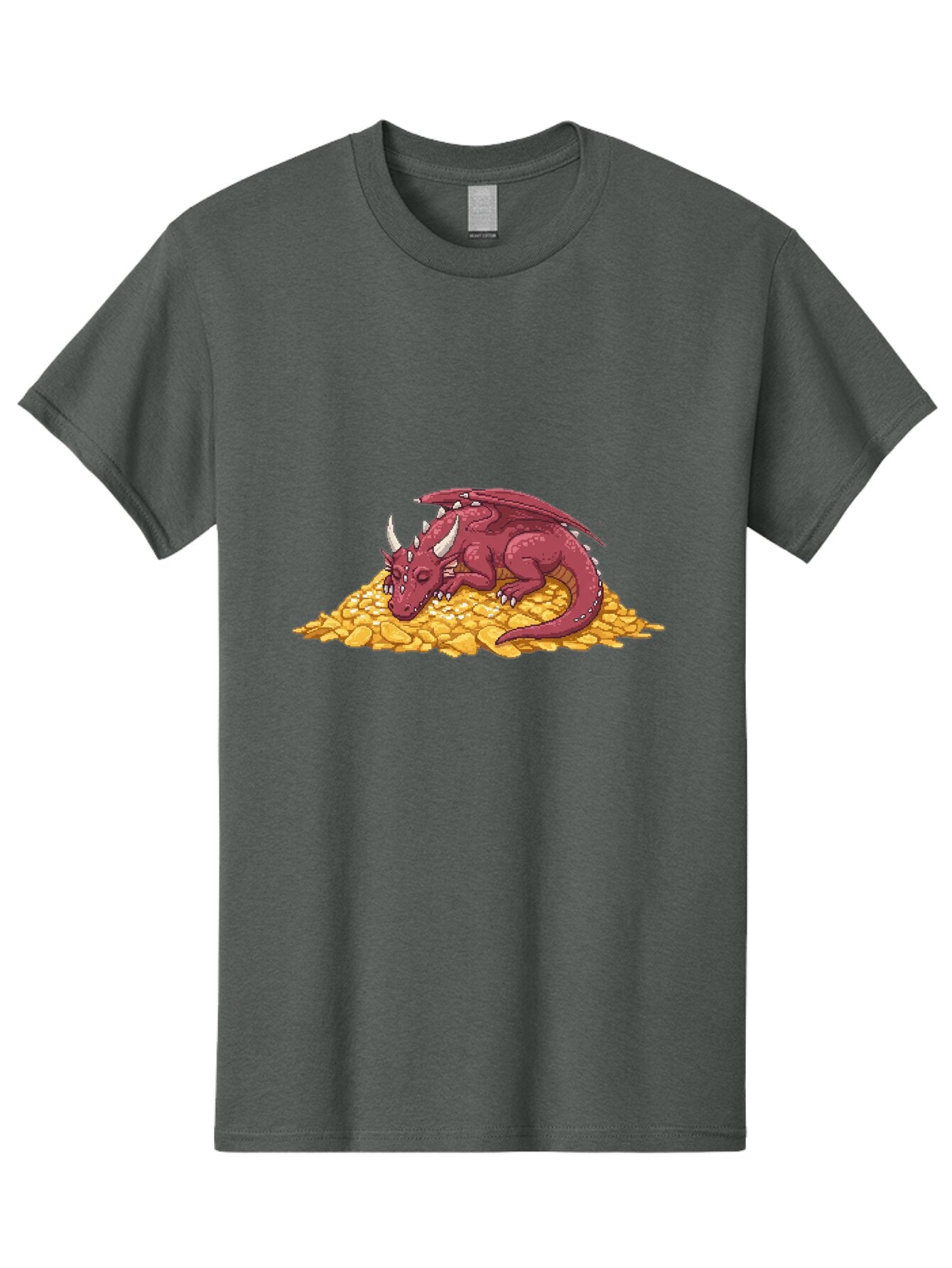 Dragon-Sleeping-On-Gold-Coins Men'S Graphic Tee, 100% Cotton, Comfortable Casual Summer Wear, Machine Washable, Vintage Camera, Old Camera, Antique Camera, Black Camera, Classic Photography, Photography Equipment, Nostalgic Device, Baq735 15