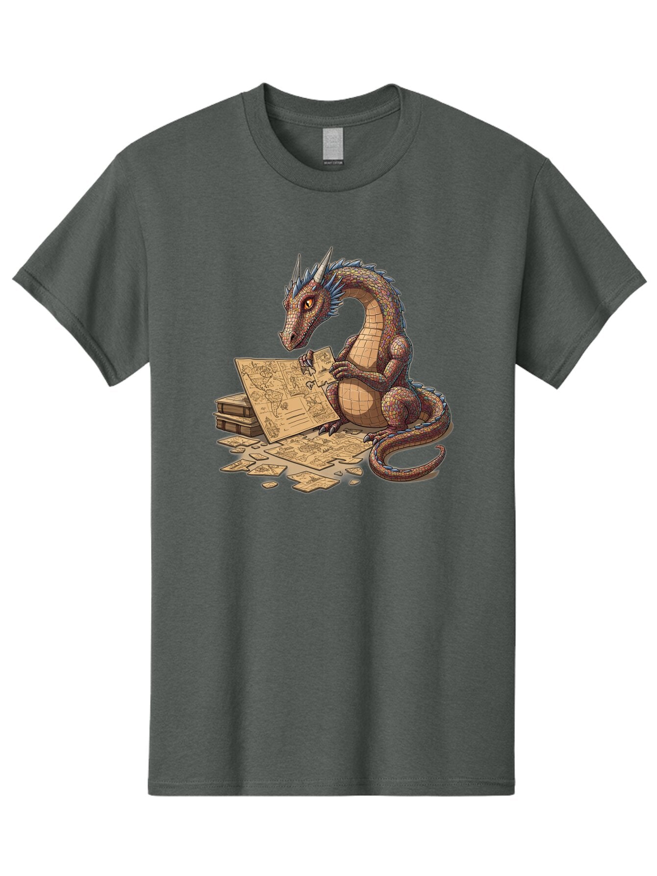Dragon-Studying-Maps Men'S Graphic Tee, 100% Cotton, Comfortable Casual Summer Wear, Machine Washable, Vintage Camera, Old Camera, Antique Camera, Black Camera, Classic Photography, Photography Equipment, Nostalgic Device, Film Camera, Baq736 3