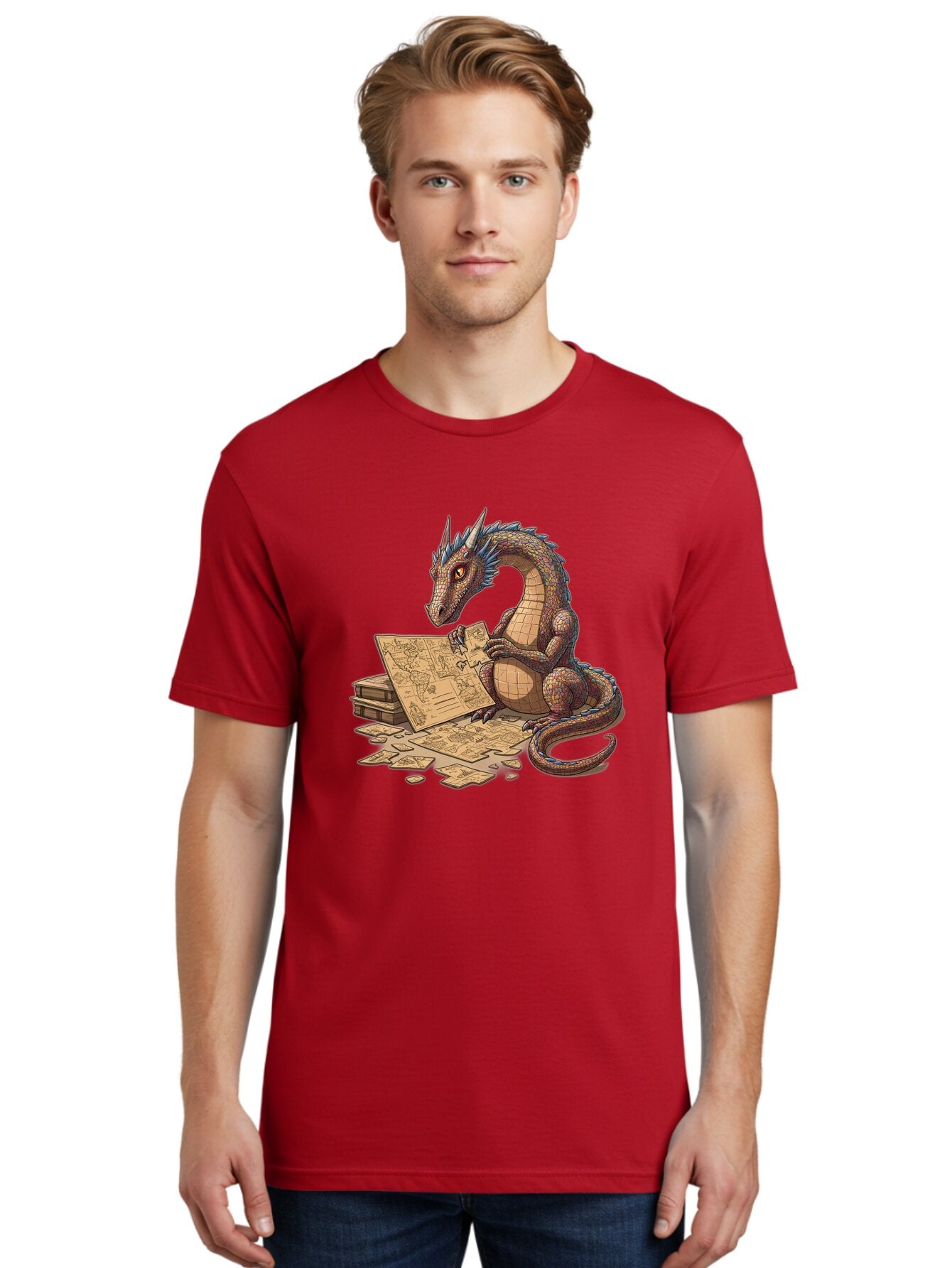 Dragon-Studying-Maps Men'S Graphic Tee, 100% Cotton, Comfortable Casual Summer Wear, Machine Washable, Vintage Camera, Old Camera, Antique Camera, Black Camera, Classic Photography, Photography Equipment, Nostalgic Device, Film Camera, Baq736 21