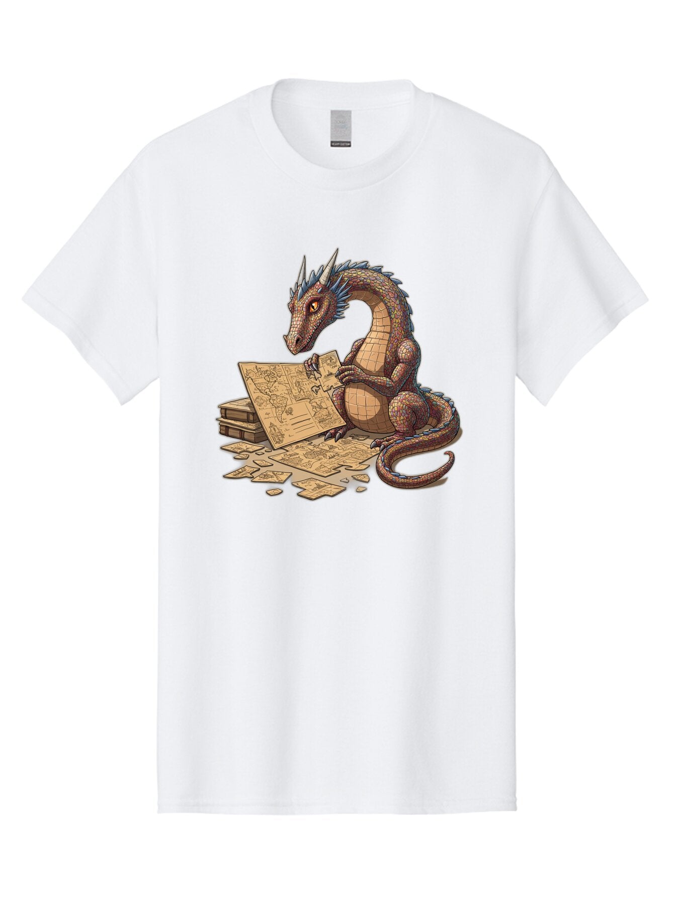 Dragon-Studying-Maps Men'S Graphic Tee, 100% Cotton, Comfortable Casual Summer Wear, Machine Washable, Vintage Camera, Old Camera, Antique Camera, Black Camera, Classic Photography, Photography Equipment, Nostalgic Device, Film Camera, Baq736 6