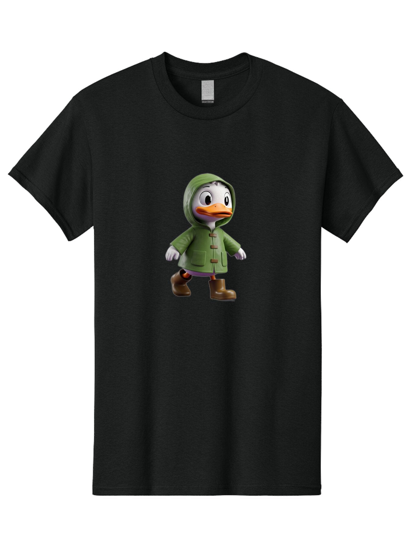 Duck-In-Green-Raincoat Men'S Graphic Tee, 100% Cotton, Comfortable Casual Summer Wear, Machine Washable, Vintage Camera, Old Camera, Antique Camera, Black Camera, Classic Photography, Photography Equipment, Nostalgic Device, Film Camera, Baq747 9
