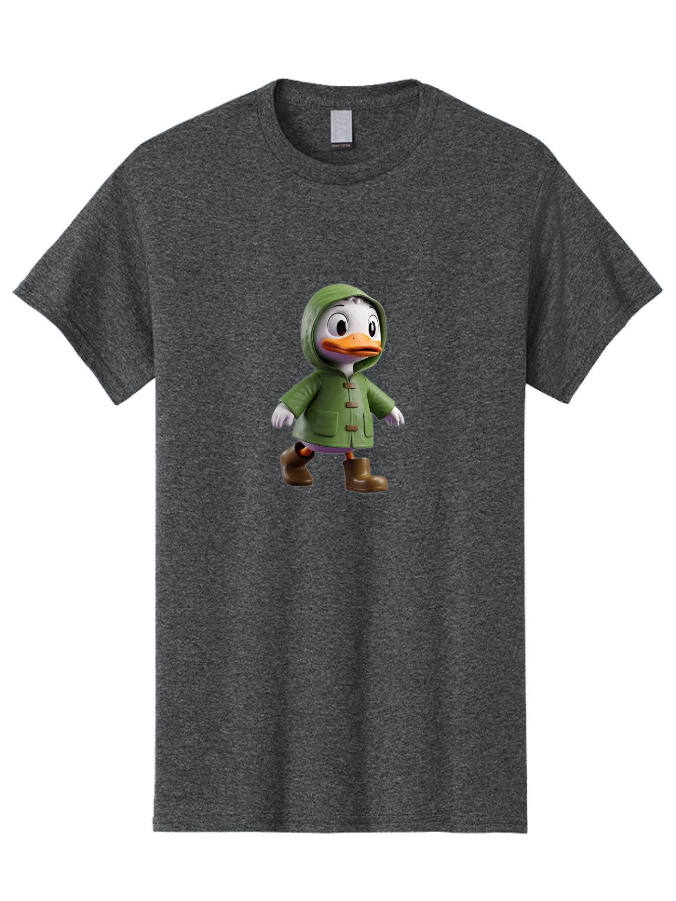 Duck-In-Green-Raincoat Men'S Graphic Tee, 100% Cotton, Comfortable Casual Summer Wear, Machine Washable, Vintage Camera, Old Camera, Antique Camera, Black Camera, Classic Photography, Photography Equipment, Nostalgic Device, Film Camera, Baq747 11