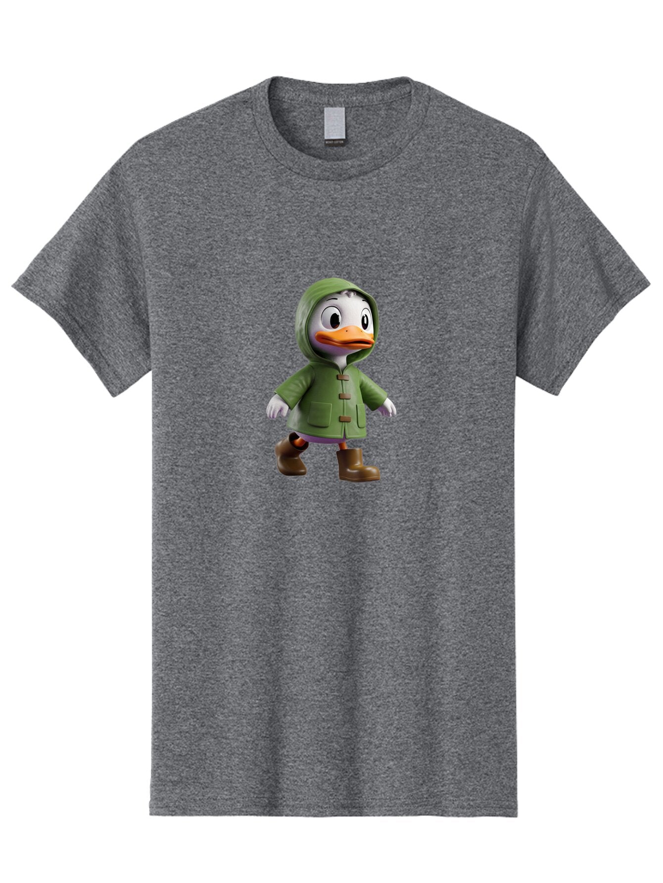 Duck-In-Green-Raincoat Men'S Graphic Tee, 100% Cotton, Comfortable Casual Summer Wear, Machine Washable, Vintage Camera, Old Camera, Antique Camera, Black Camera, Classic Photography, Photography Equipment, Nostalgic Device, Film Camera, Baq747 15