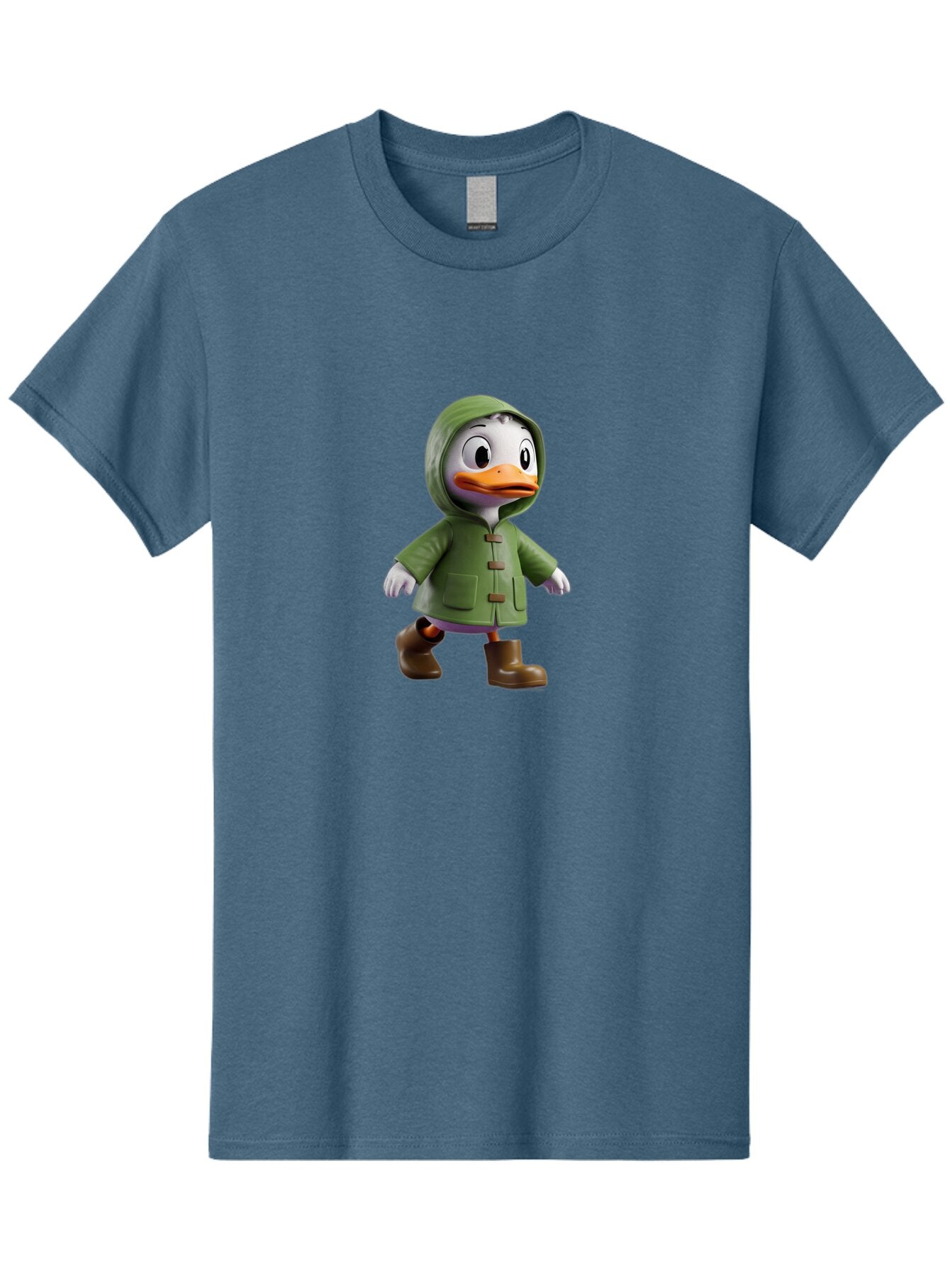 Duck-In-Green-Raincoat Men'S Graphic Tee, 100% Cotton, Comfortable Casual Summer Wear, Machine Washable, Vintage Camera, Old Camera, Antique Camera, Black Camera, Classic Photography, Photography Equipment, Nostalgic Device, Film Camera, Baq747 13